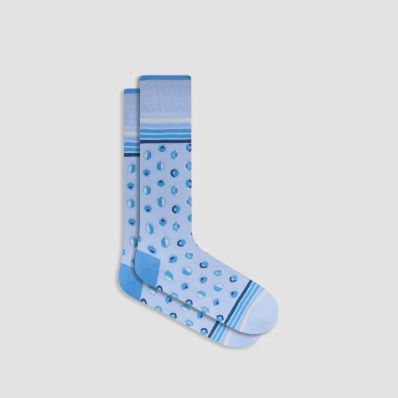 Geometric Mid-Calf Socks sold by Bugatchi