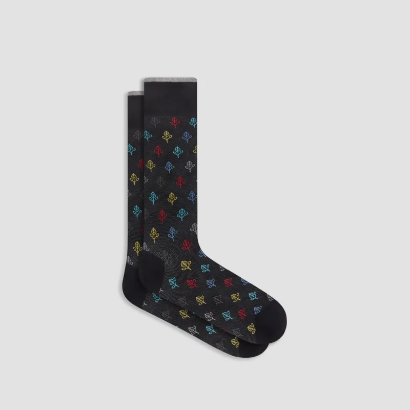 Abstract Mid-Calf Socks sold by Bugatchi