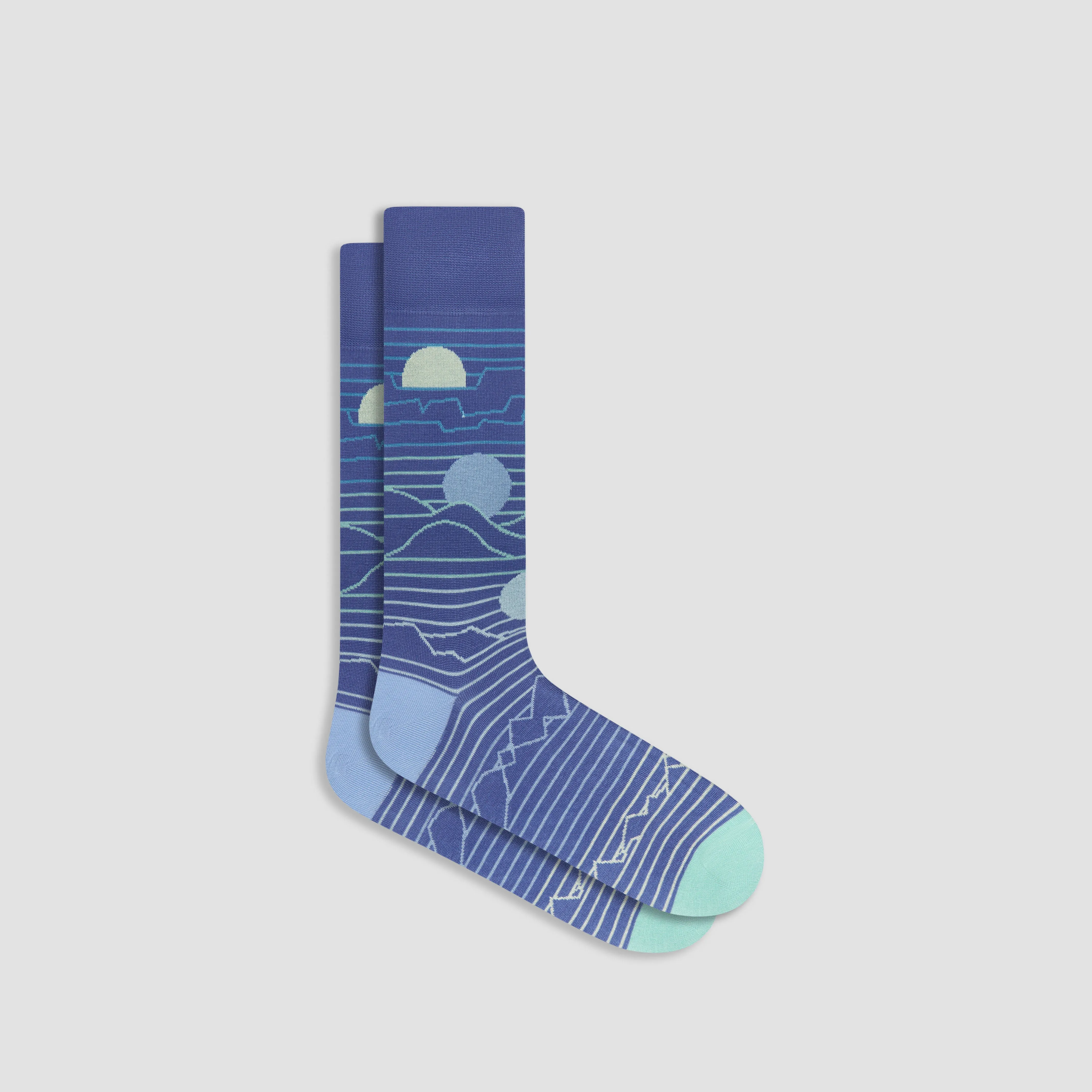 Abstract Mid-Calf Socks sold by Bugatchi