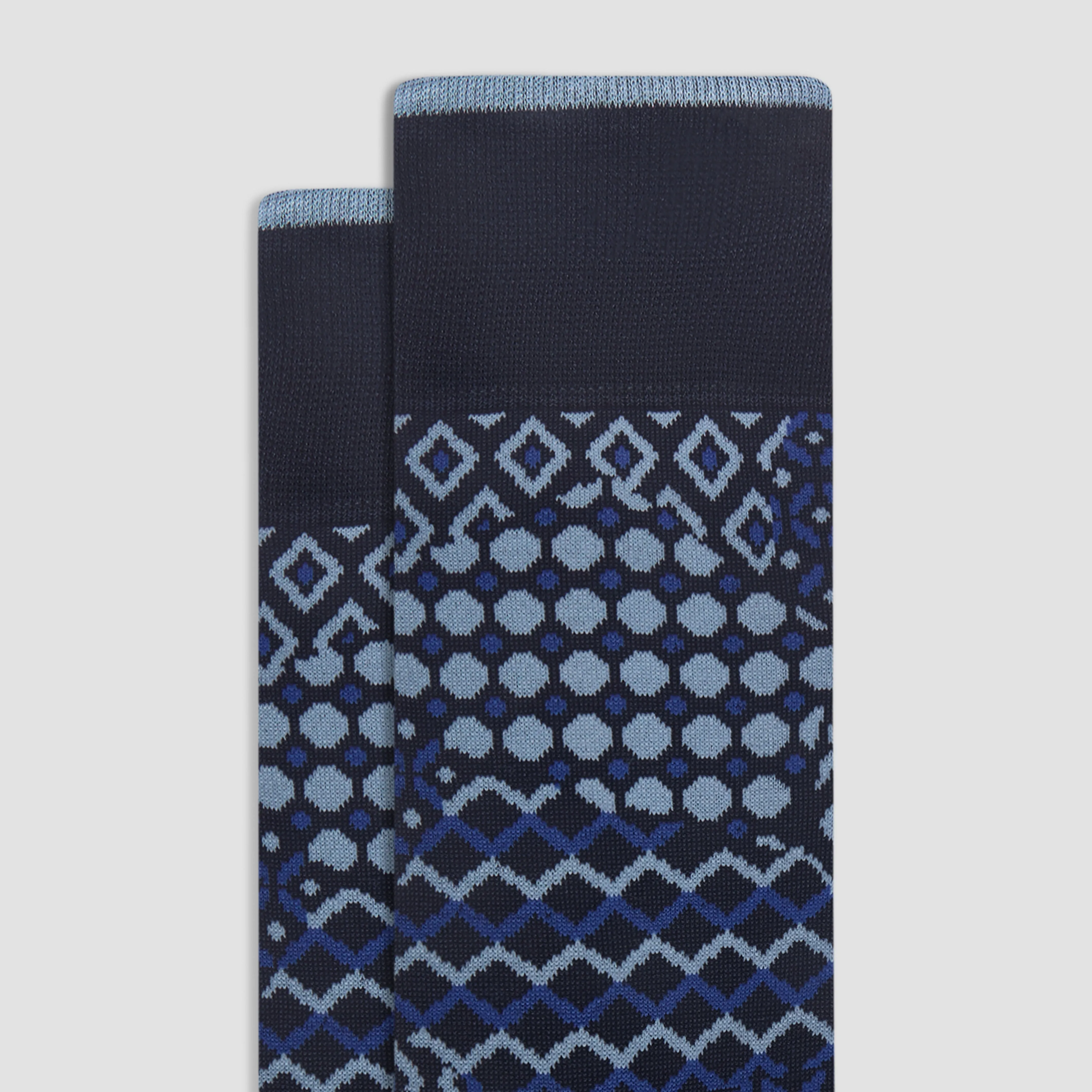 Geometric Mid-Calf Socks sold by Bugatchi product image thumbnail 2