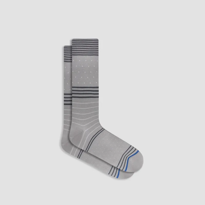 Stripe and Dot Mid-Calf Socks sold by Bugatchi