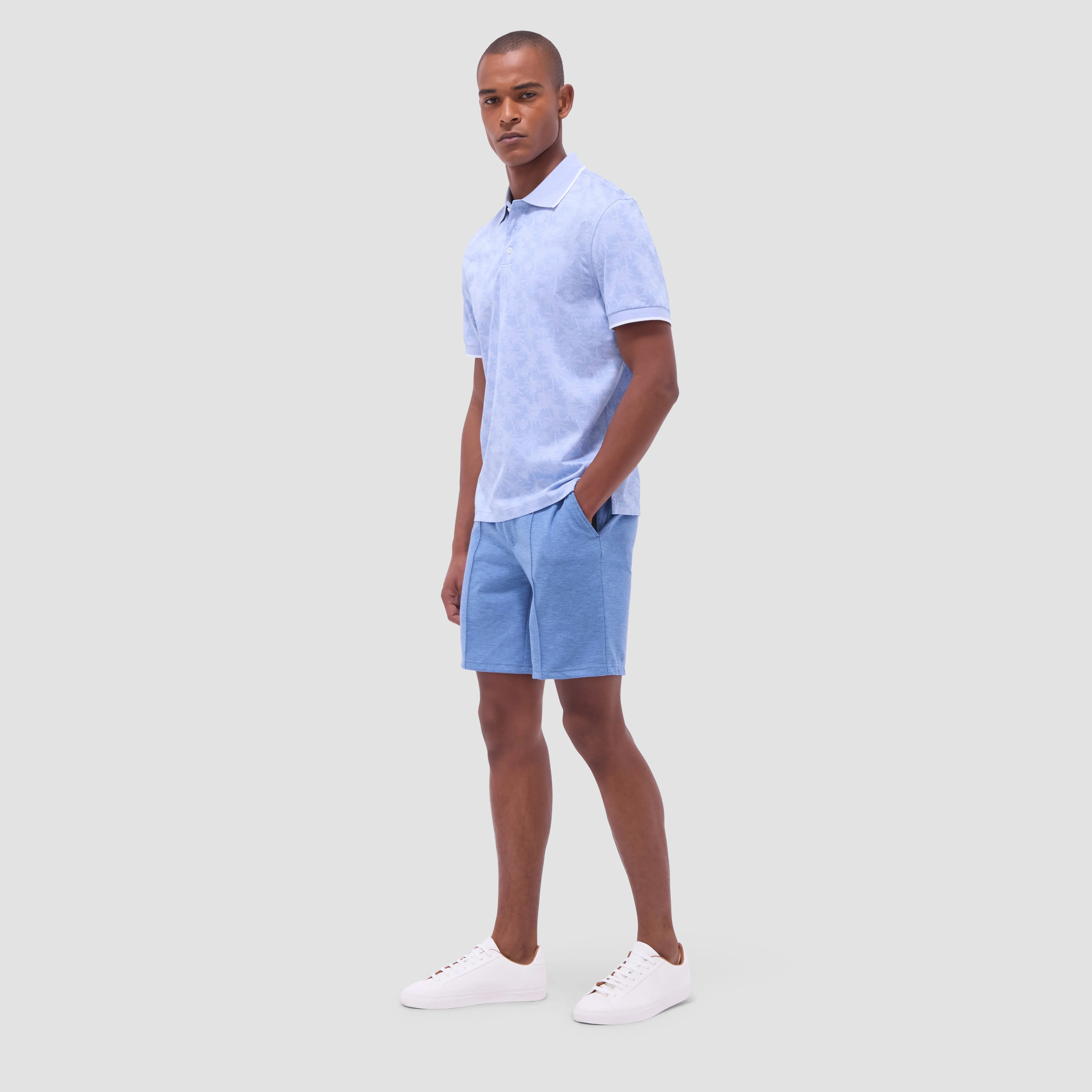 Palm Tree Jacquard Polo Shirt sold by Bugatchi product image thumbnail 5