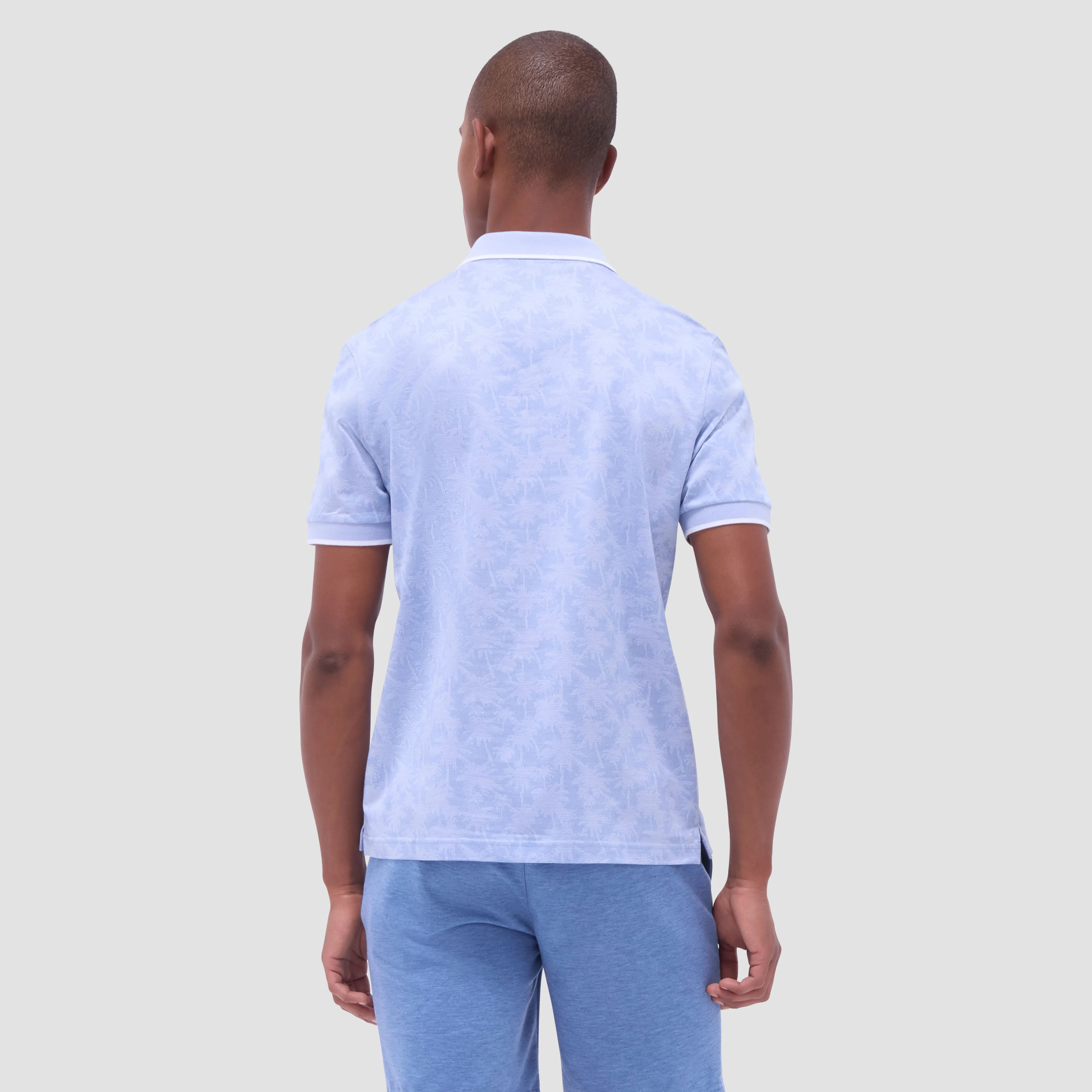 Palm Tree Jacquard Polo Shirt sold by Bugatchi product image thumbnail 4