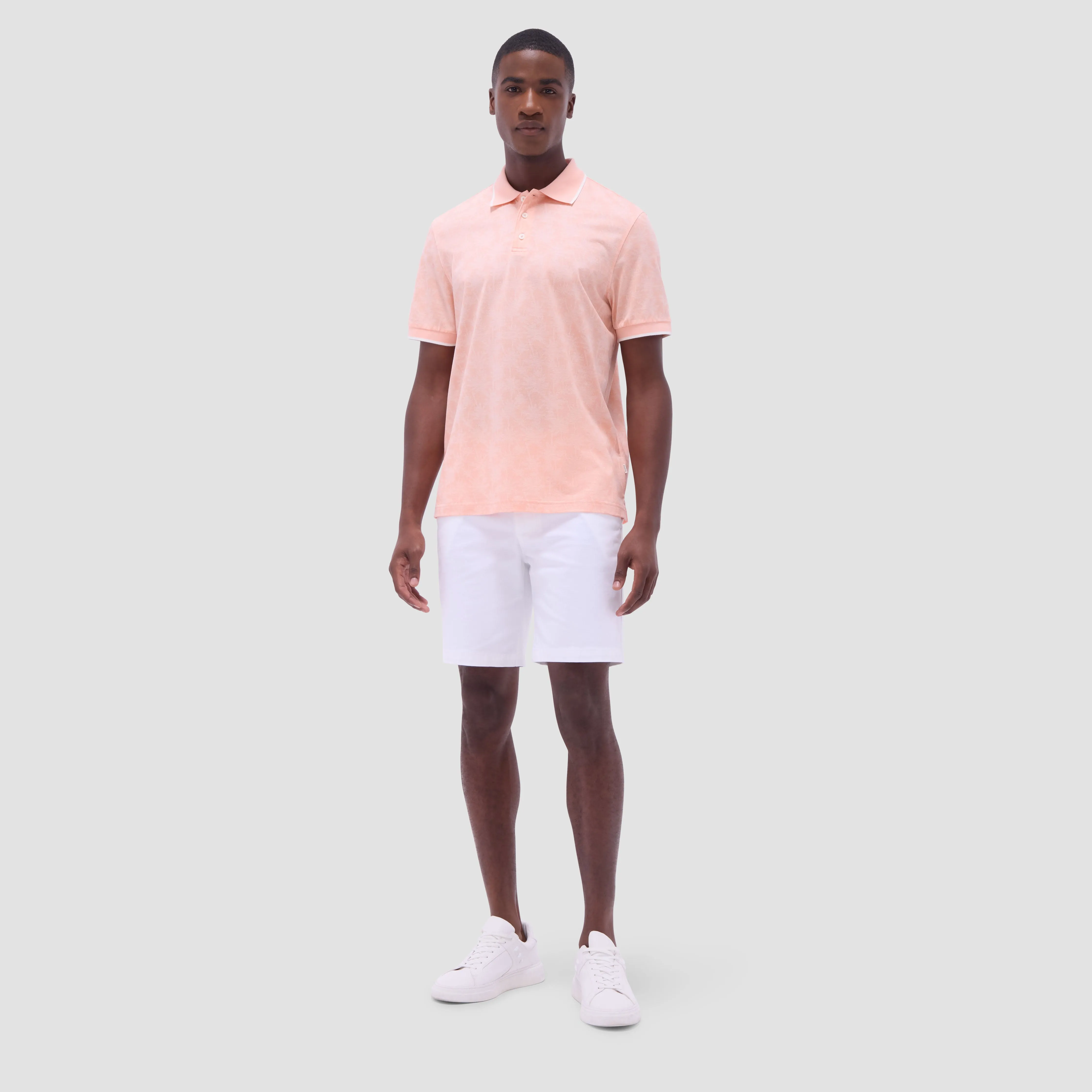 Palm Tree Jacquard Polo Shirt sold by Bugatchi product image thumbnail 5