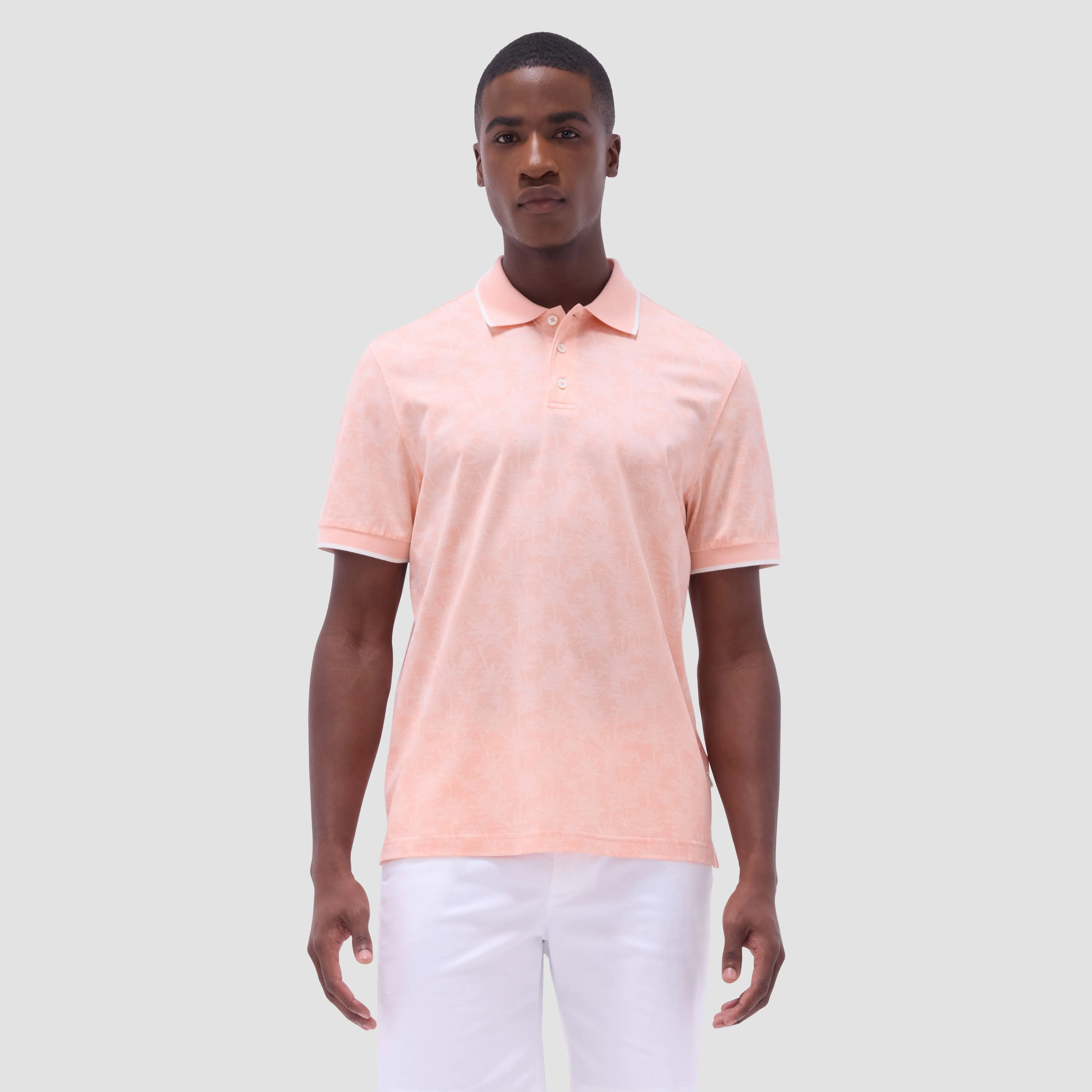 Palm Tree Jacquard Polo Shirt sold by Bugatchi product image thumbnail 2