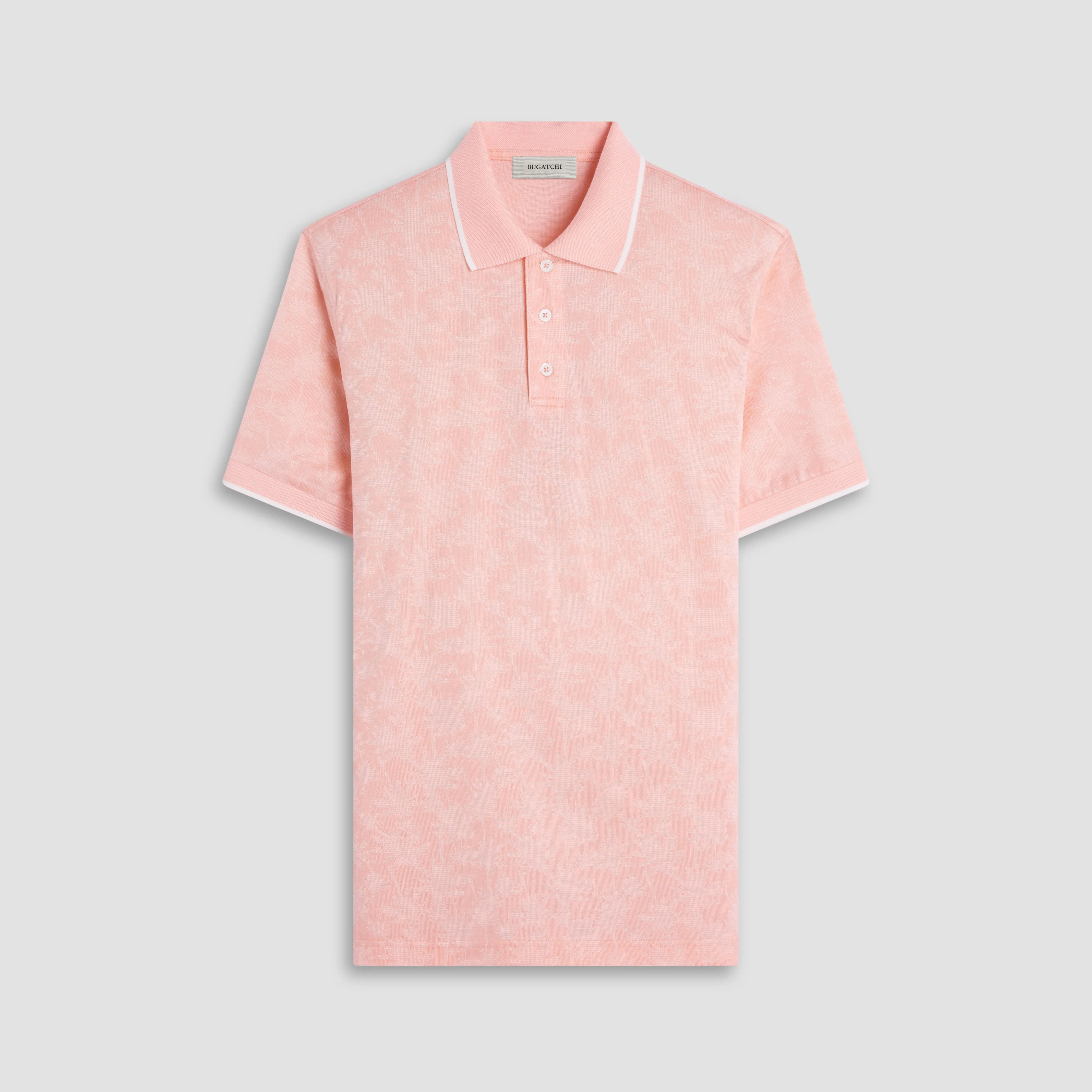 Palm Tree Jacquard Polo Shirt sold by Bugatchi