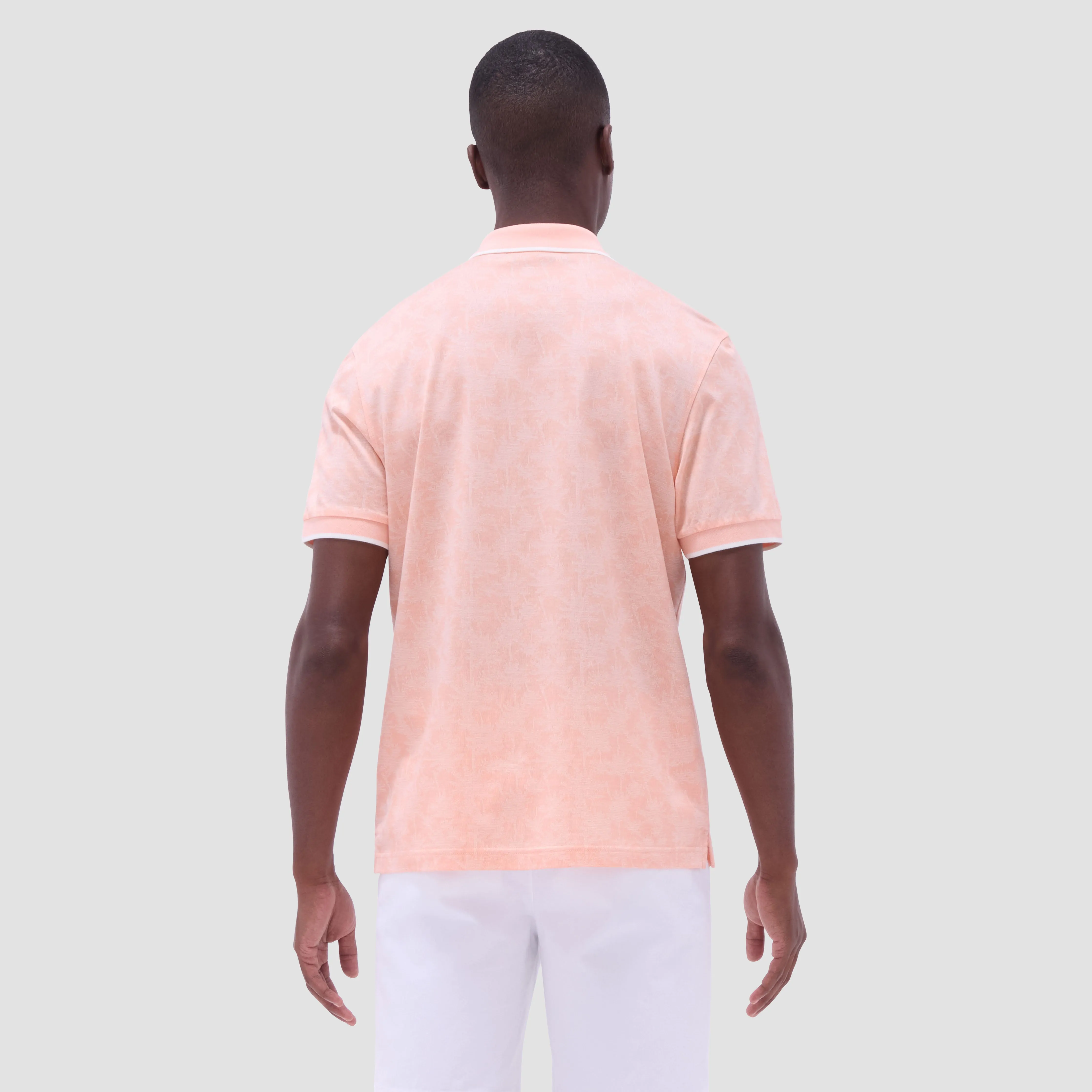 Palm Tree Jacquard Polo Shirt sold by Bugatchi product image thumbnail 4