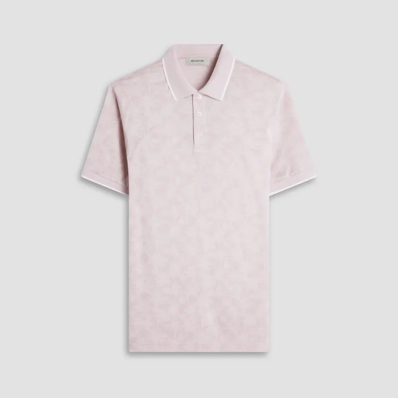 Palm Tree Jacquard Polo Shirt sold by Bugatchi