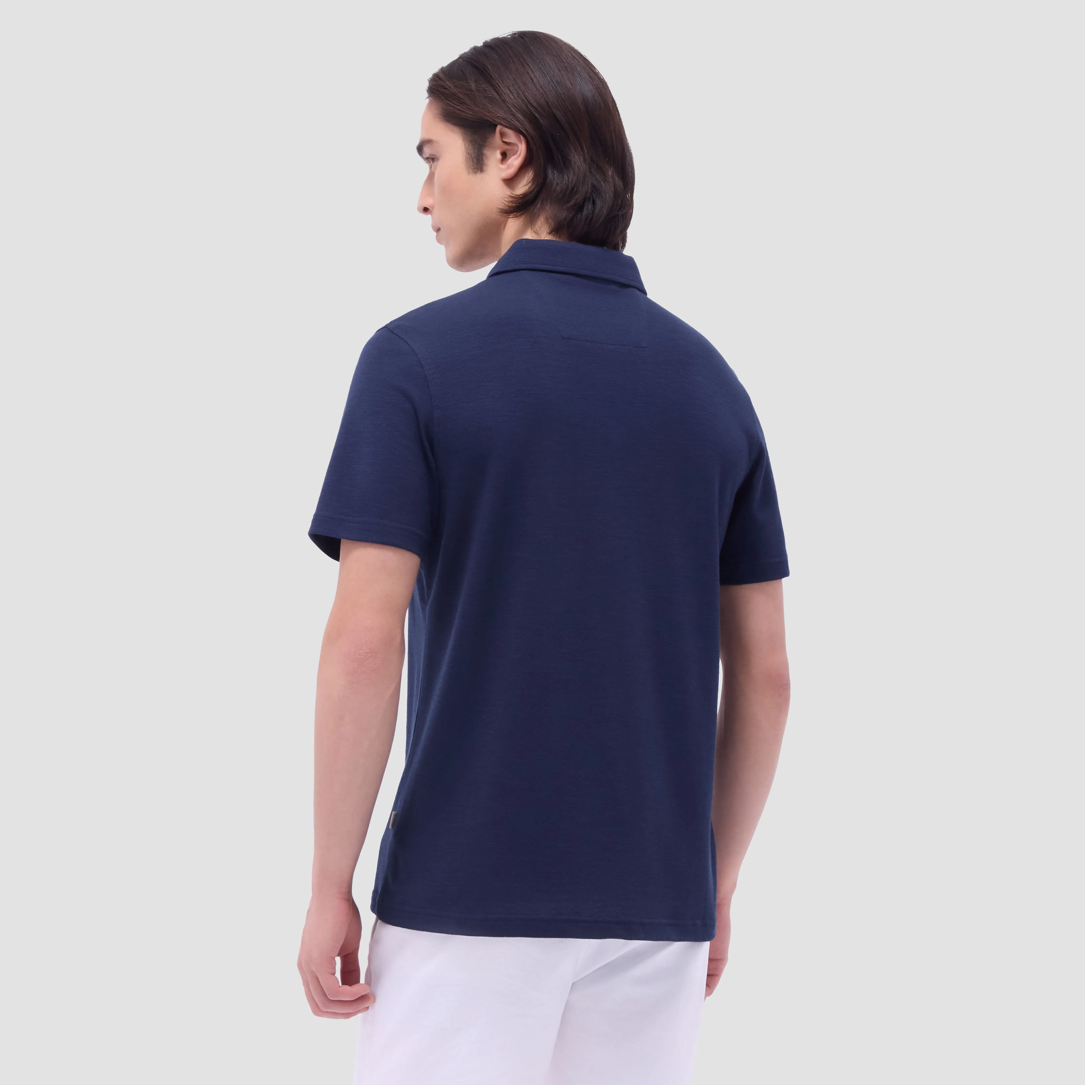 Performance Heather Quarter-Zip Polo Shirt sold by Bugatchi product image thumbnail 4