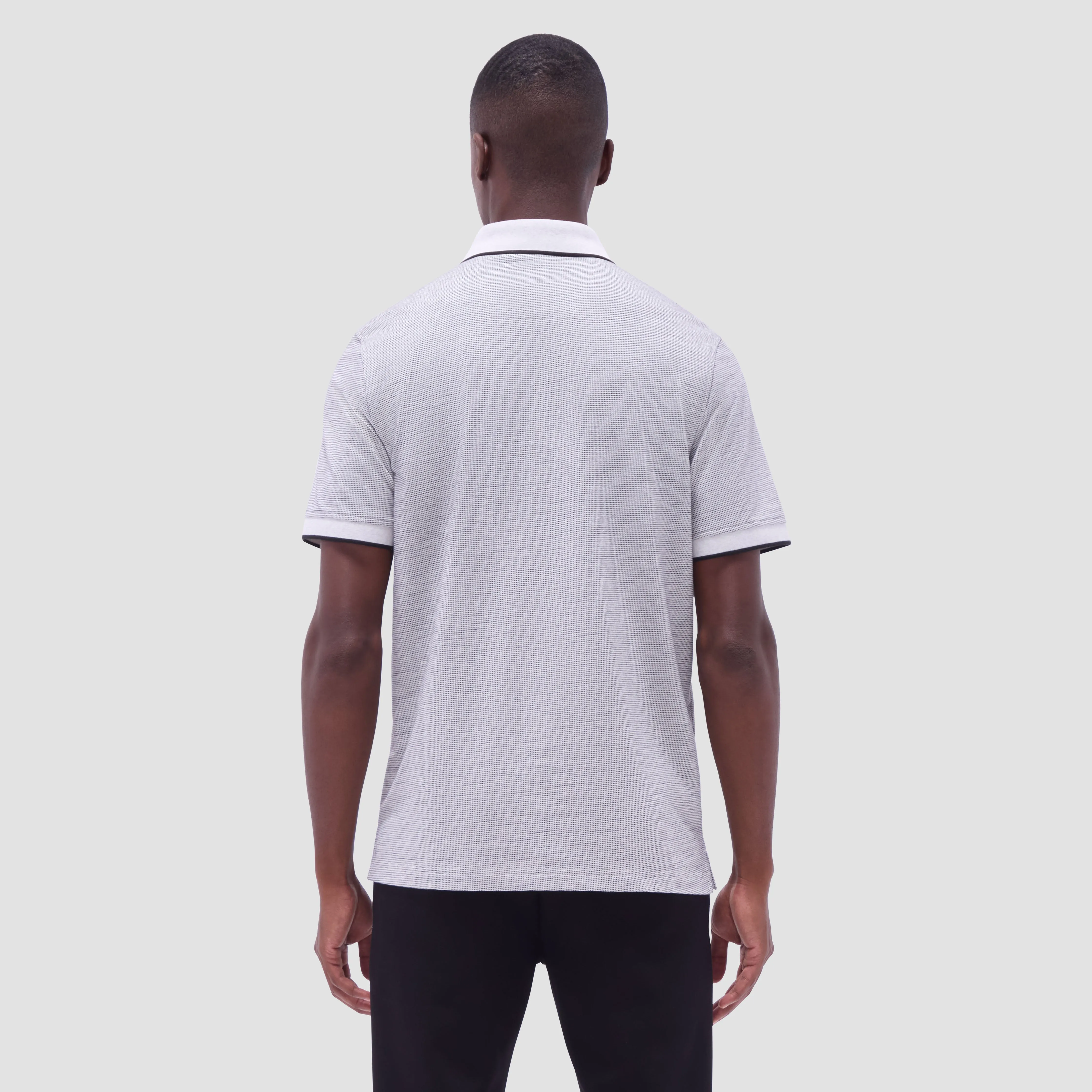 Two-Tone Bird's Eye Polo Shirt sold by Bugatchi product image thumbnail 4