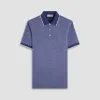 Two-Tone Bird's Eye Polo Shirt sold by Bugatchi