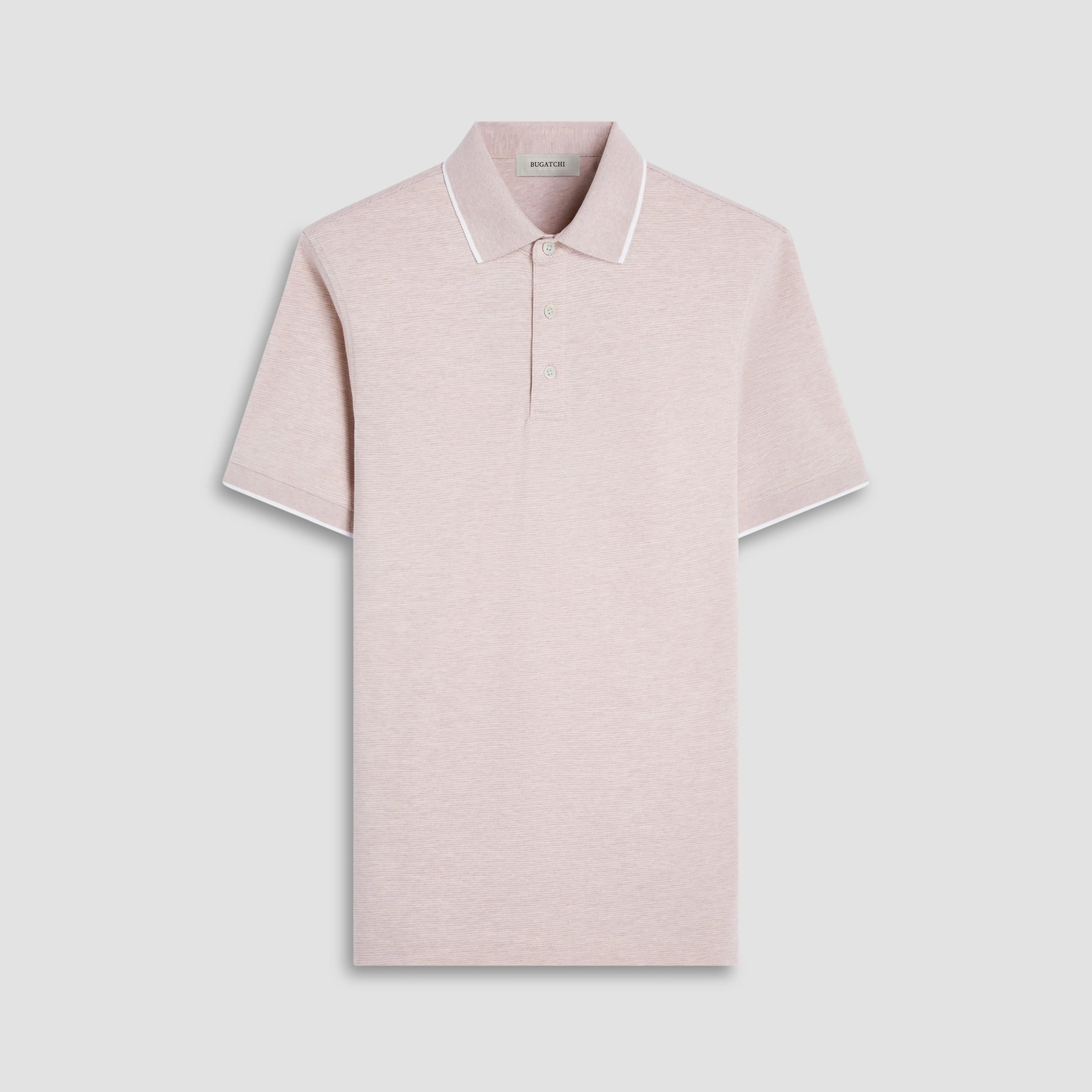 Two-Tone Bird's Eye Polo Shirt sold by Bugatchi