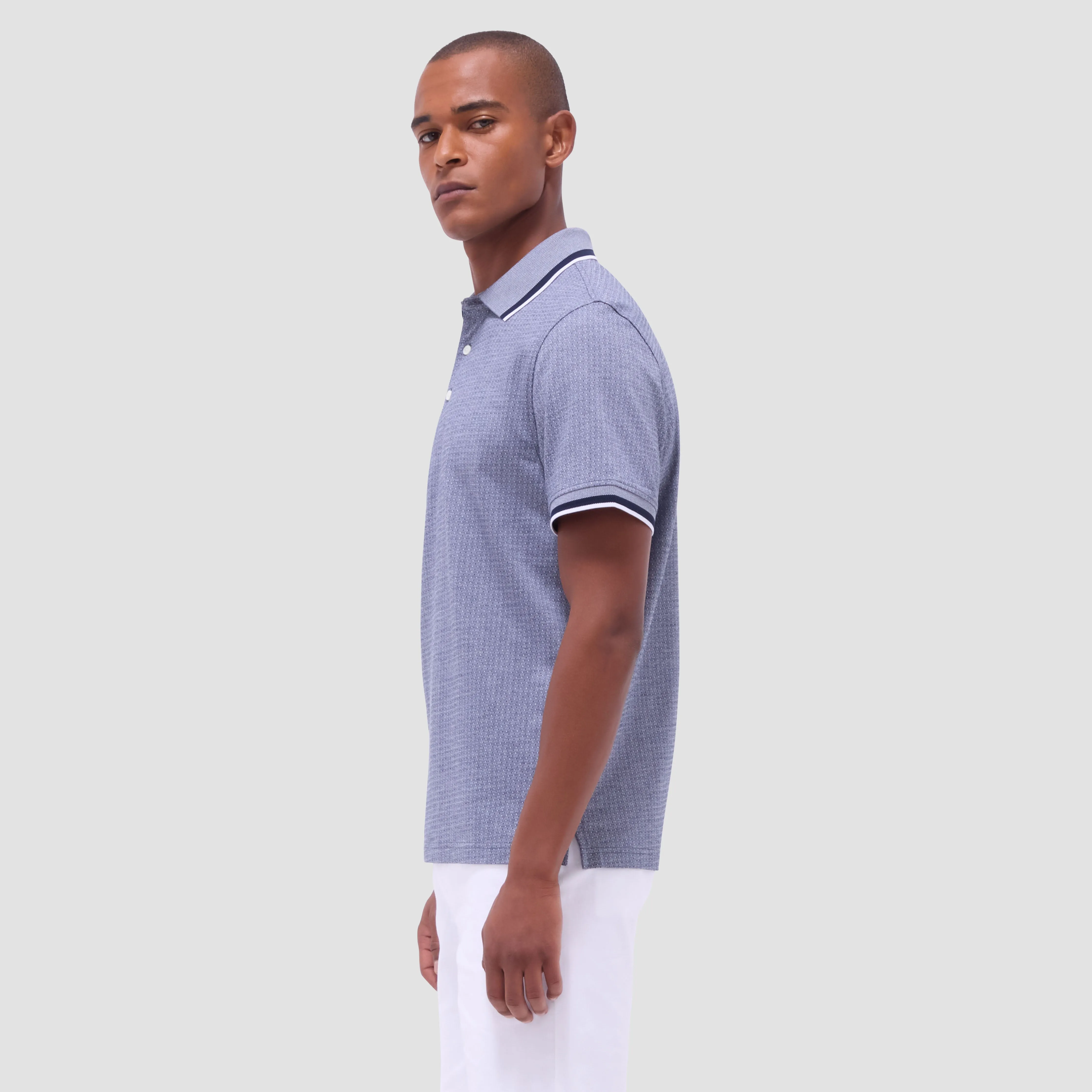 Speckled Bird's Eye Polo Shirt sold by Bugatchi product image thumbnail 3