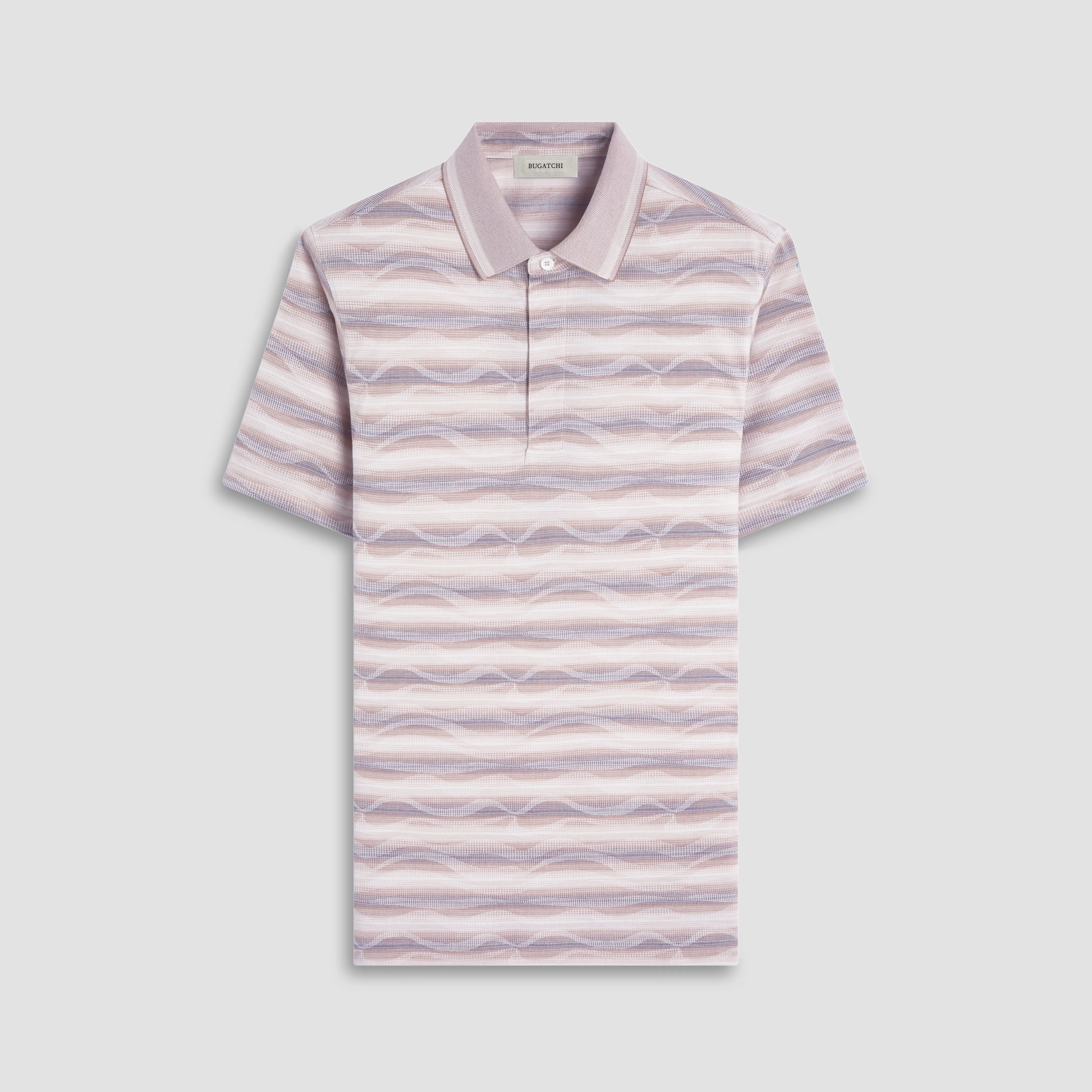 Wave Bird's Eye Polo Shirt sold by Bugatchi