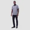 Leaf Print Bird's Eye Polo Shirt sold by Bugatchi
