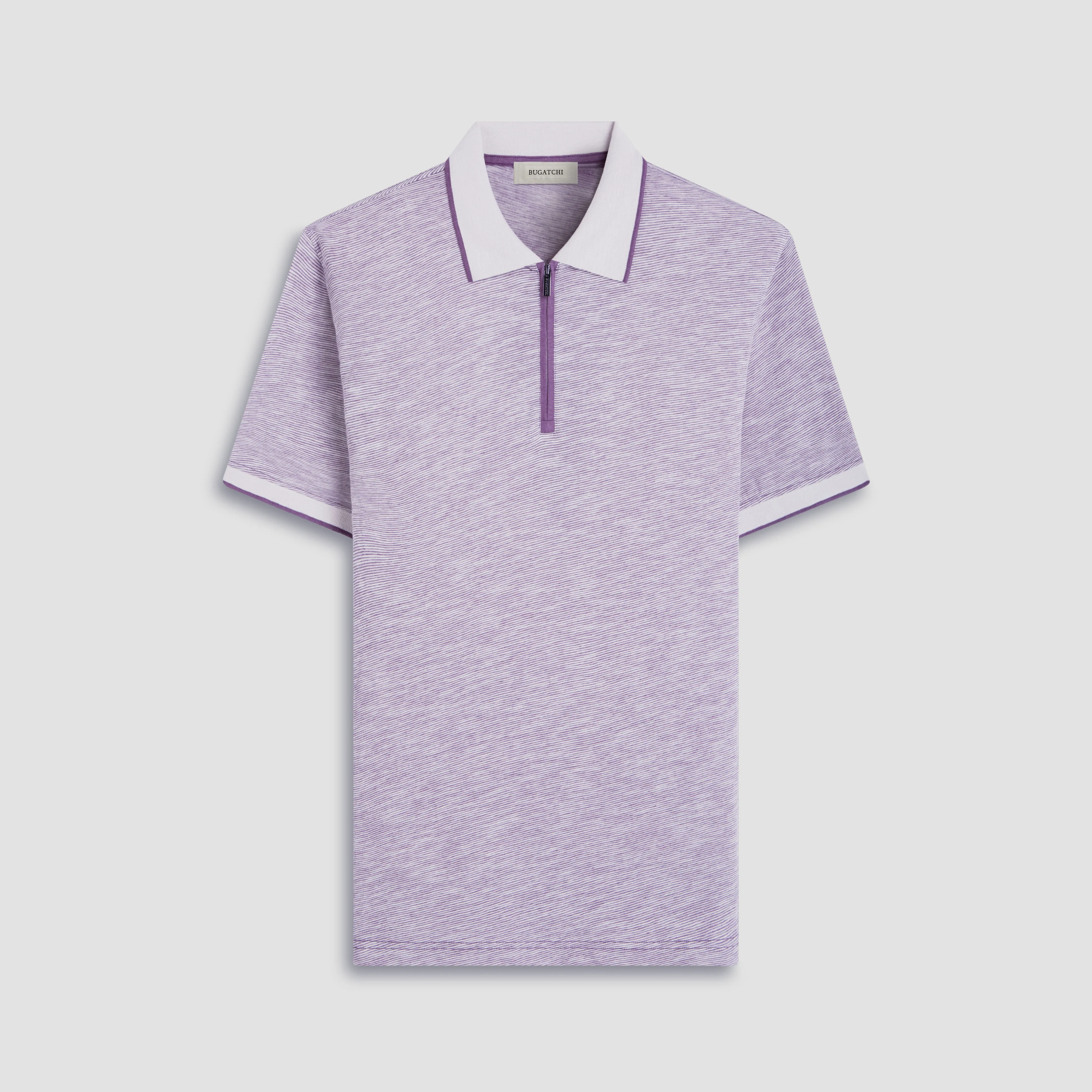 Textured Quarter-Zip Polo Shirt sold by Bugatchi