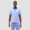 Two-Tone Bird's Eye Polo Shirt sold by Bugatchi