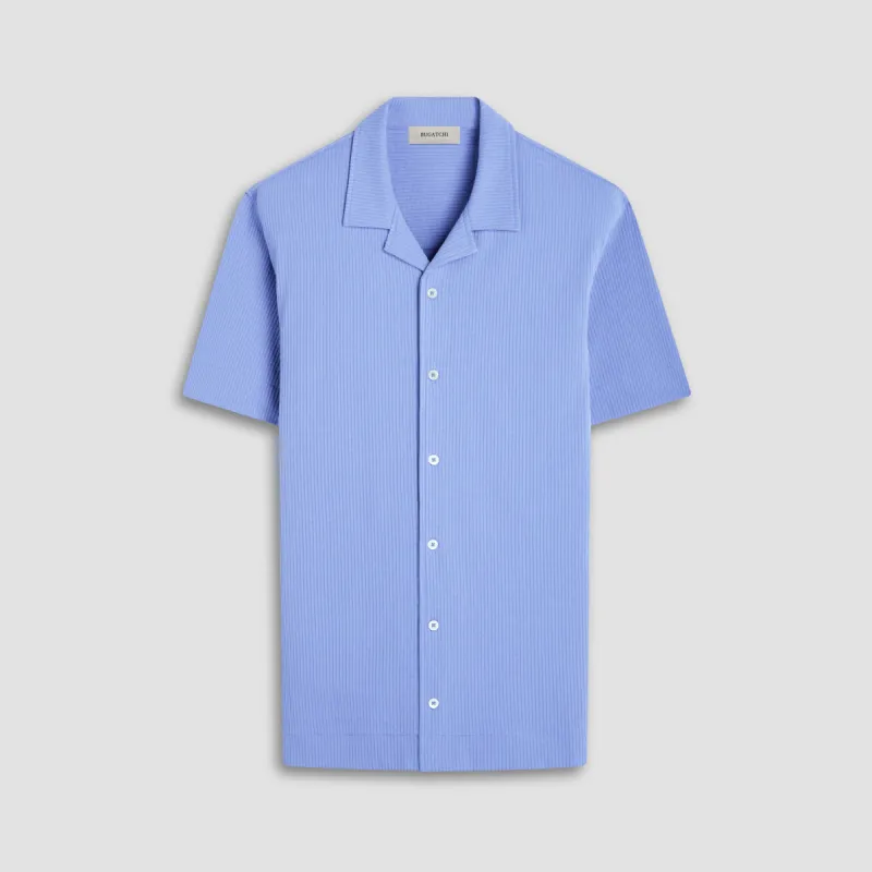 Seersucker Crinkled Camp Shirt sold by Bugatchi