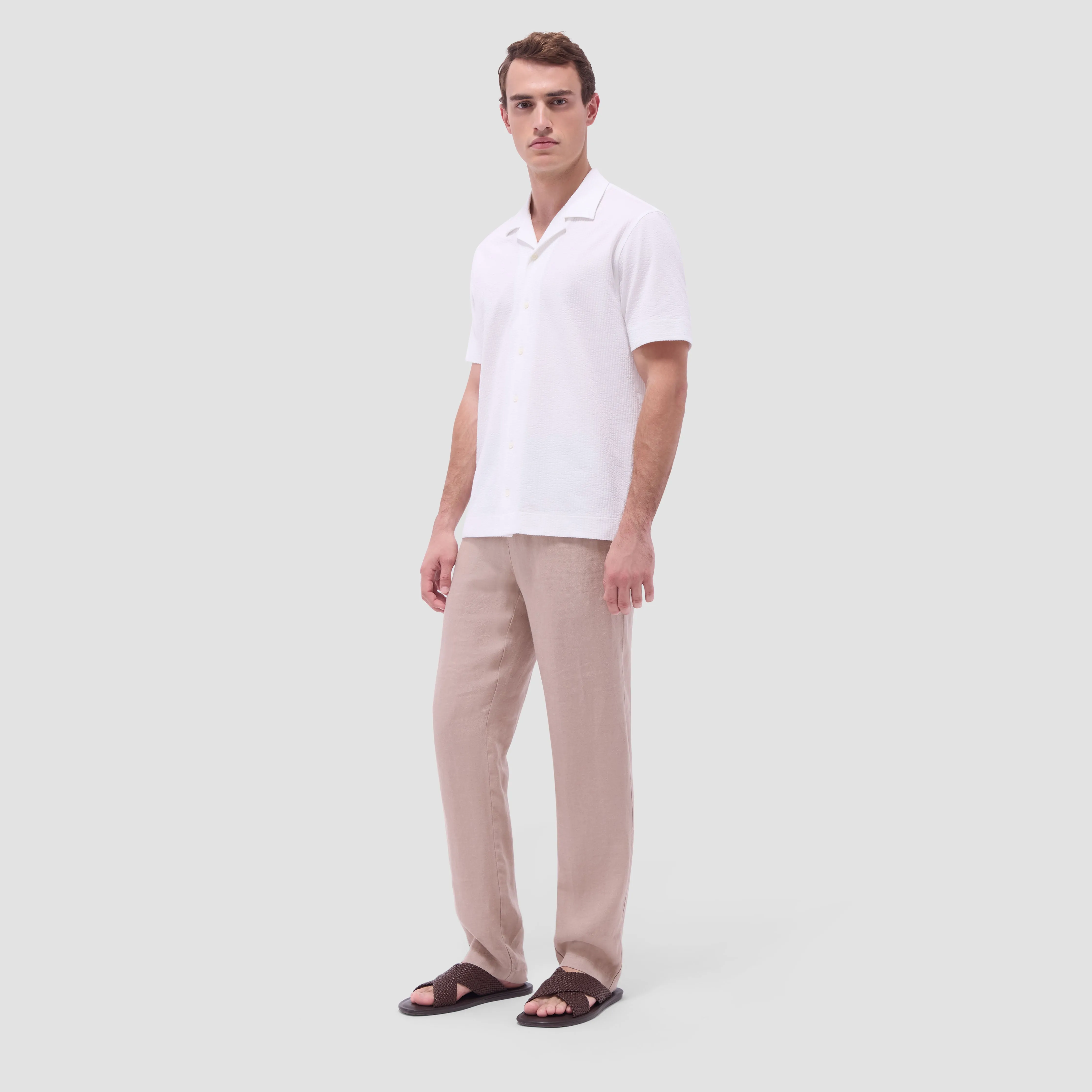 Seersucker Crinkled Camp Shirt sold by Bugatchi product image thumbnail 5