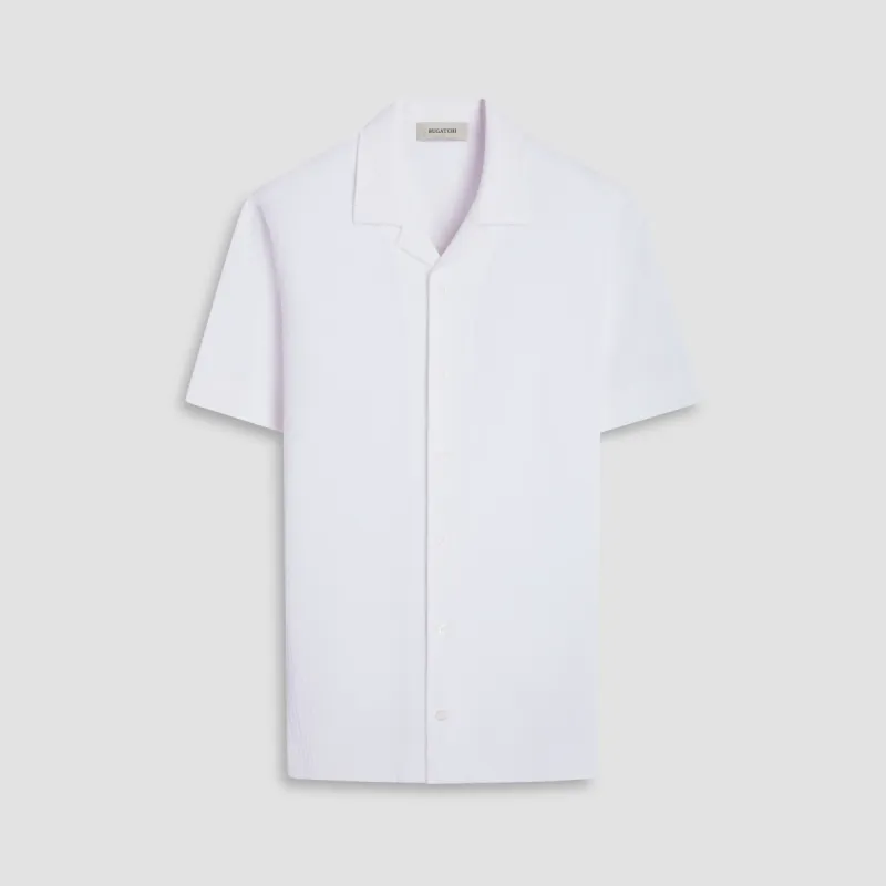Seersucker Crinkled Camp Shirt sold by Bugatchi