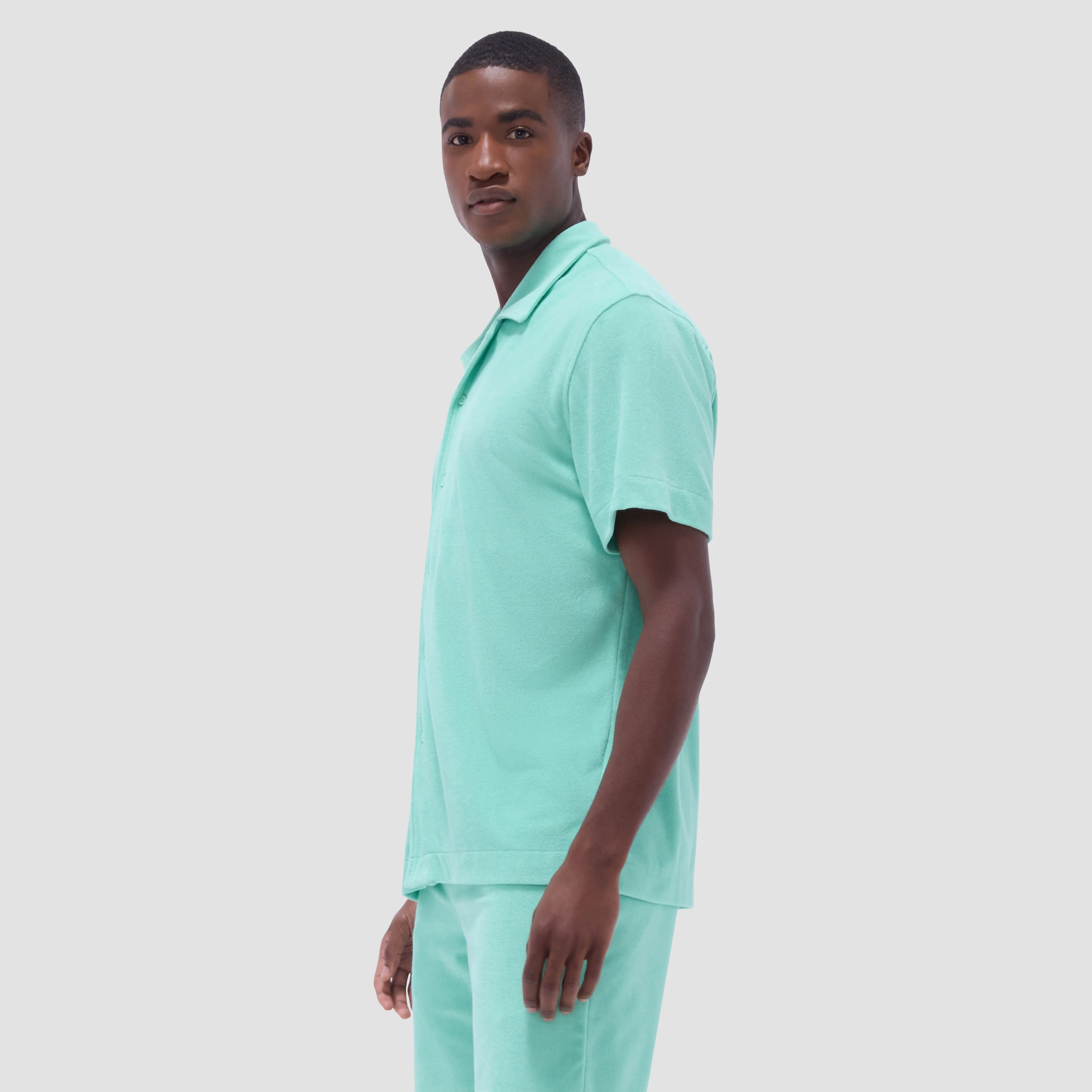 French Terry Camp Shirt sold by Bugatchi product image thumbnail 3