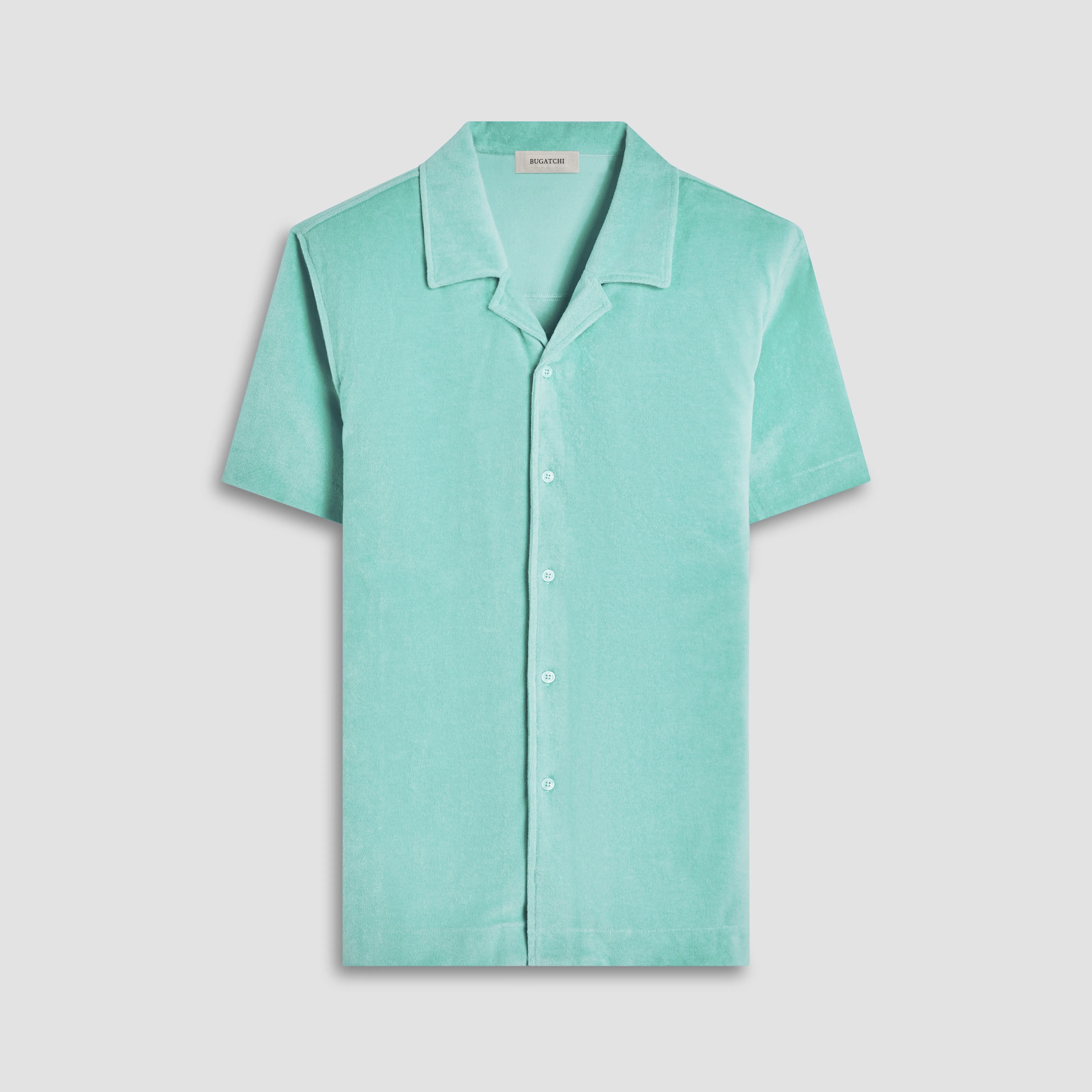 French Terry Camp Shirt sold by Bugatchi