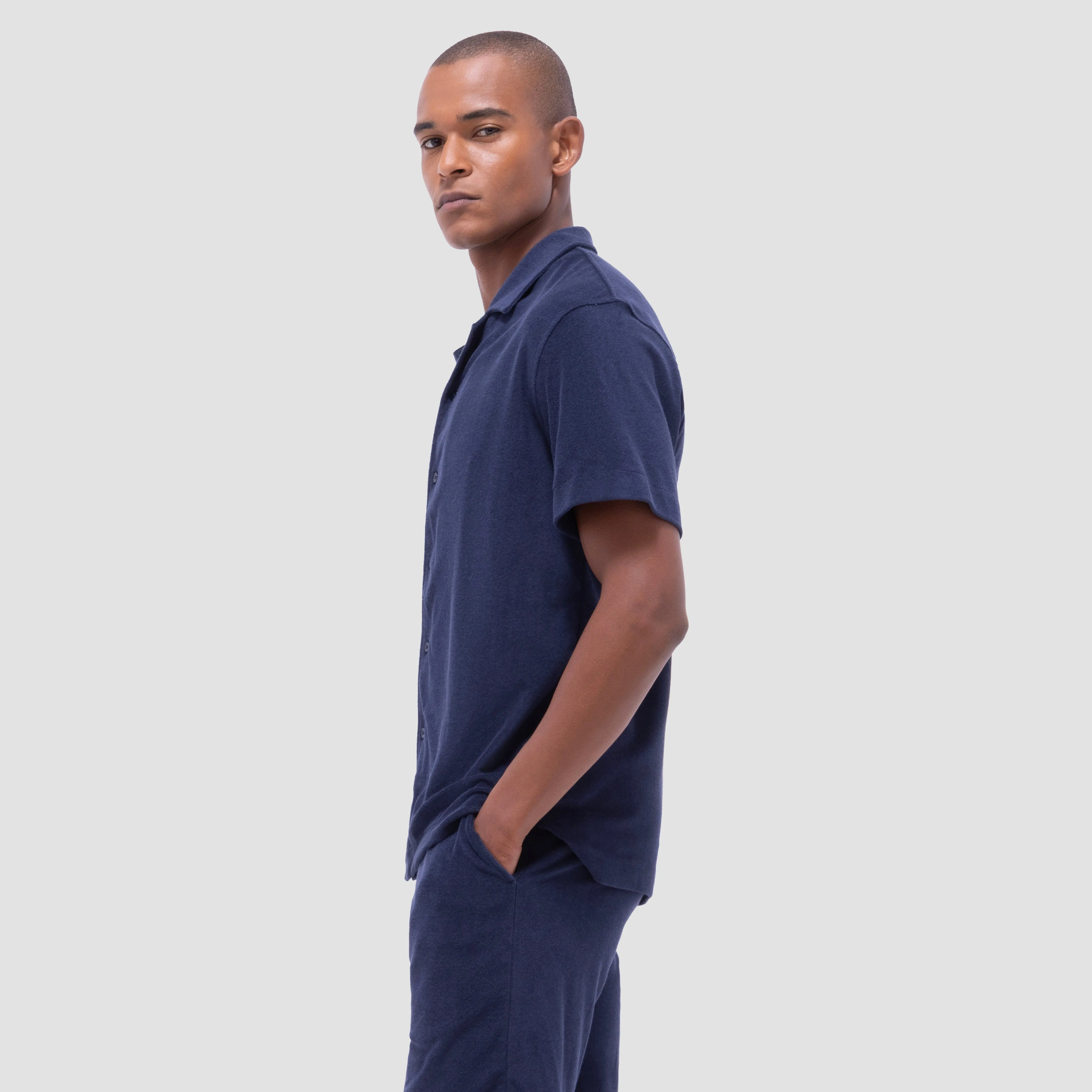 French Terry Camp Shirt sold by Bugatchi product image thumbnail 3