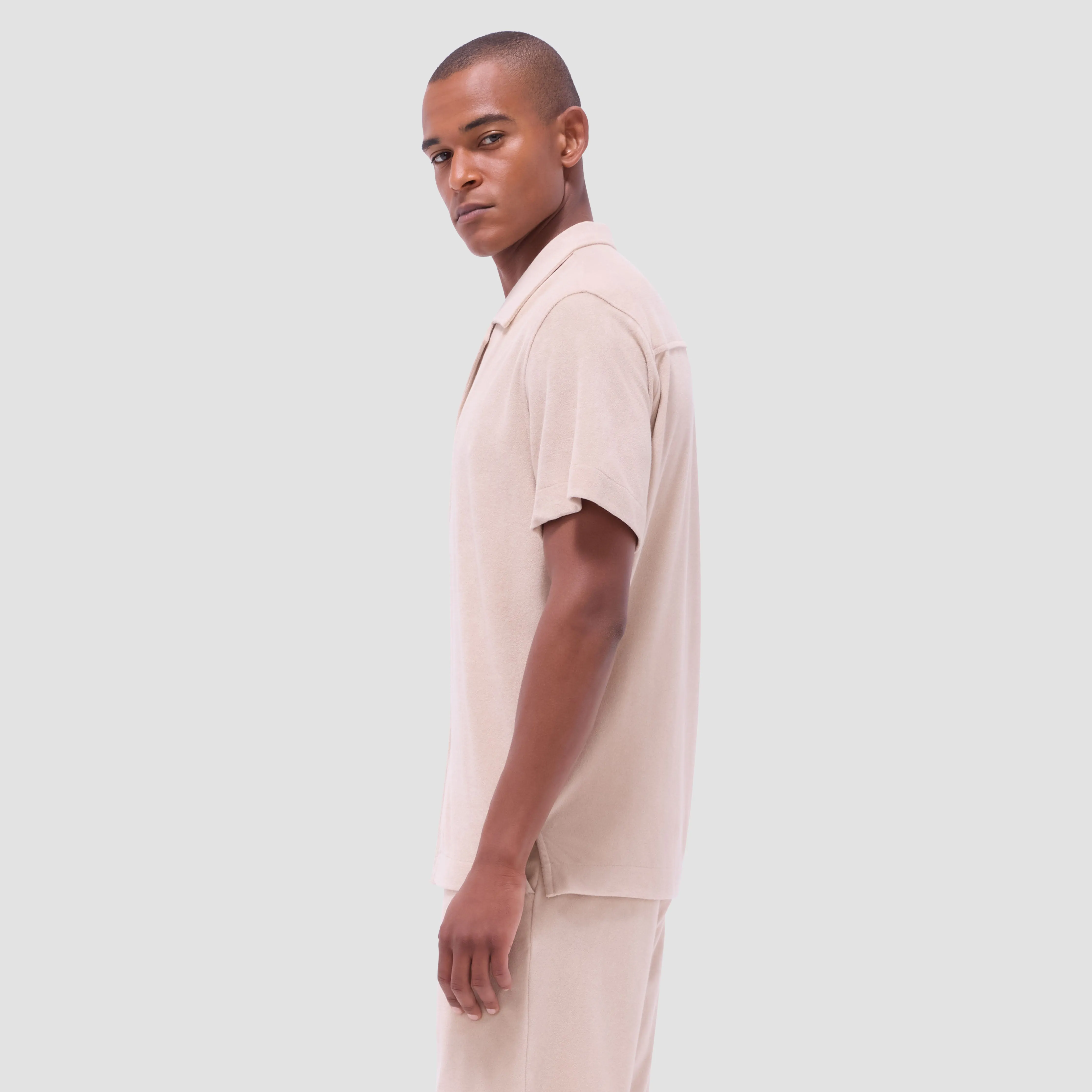 French Terry Camp Shirt sold by Bugatchi product image thumbnail 3