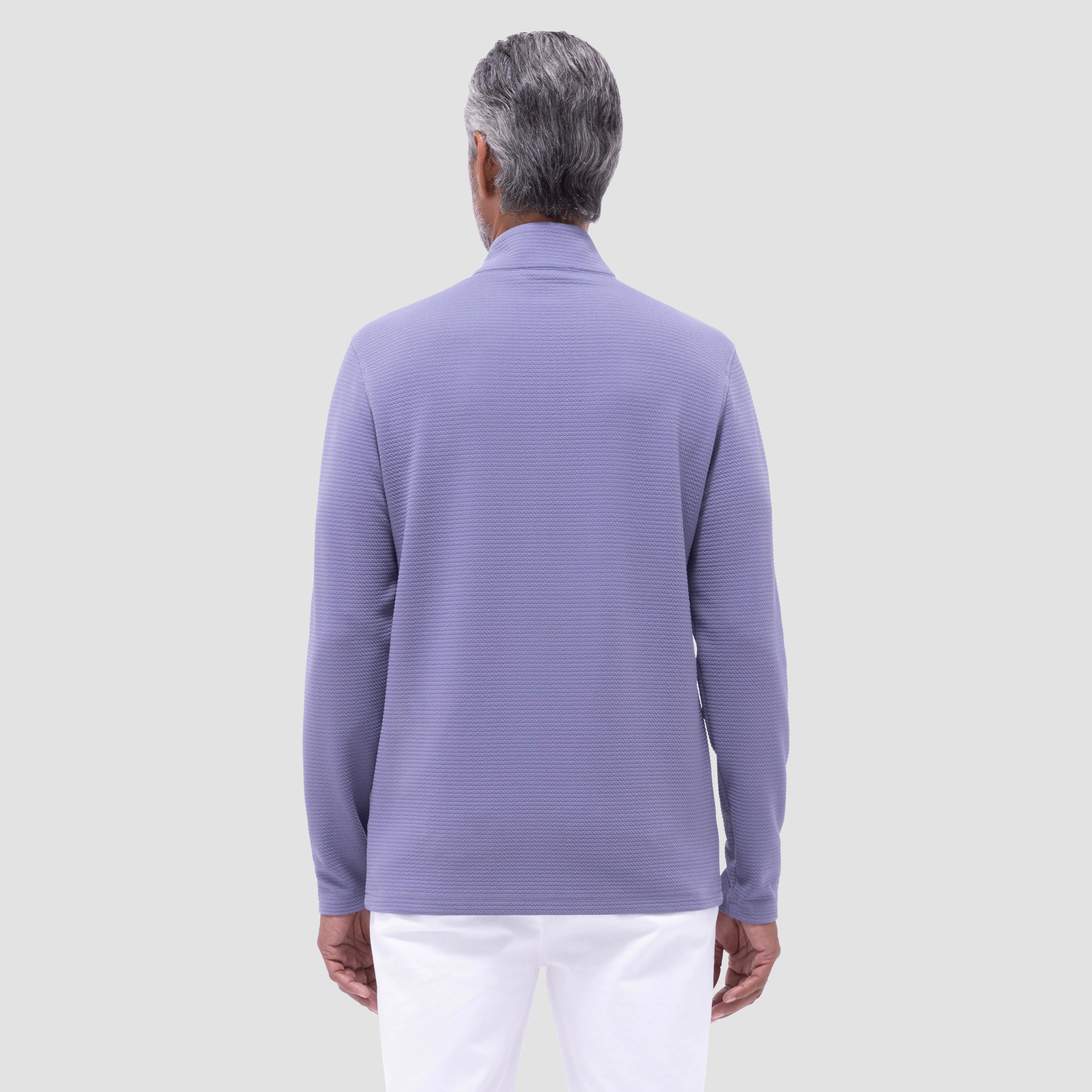 Textured Performance Quarter-Zip Pullover sold by Bugatchi product image thumbnail 4