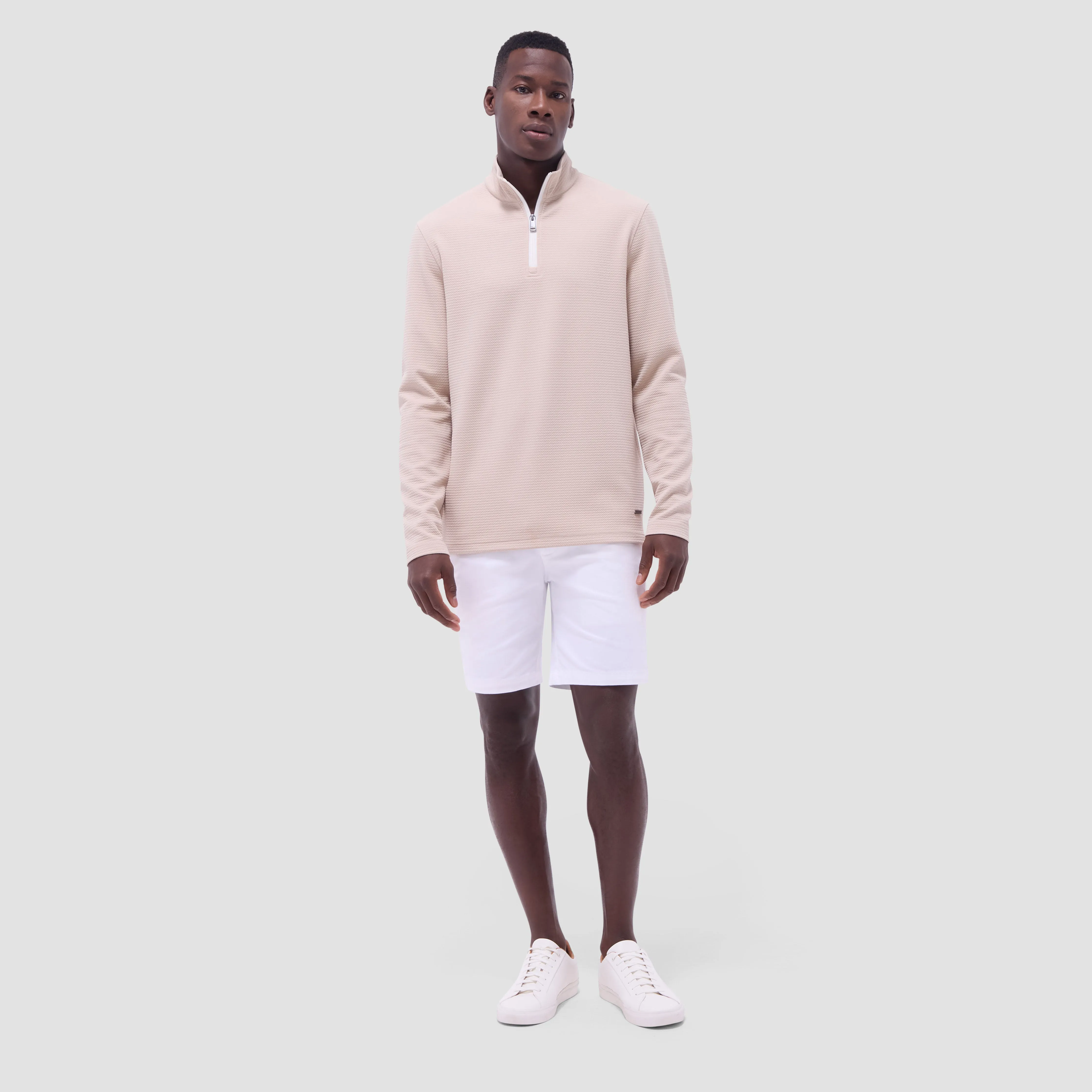 Textured Performance Quarter-Zip Pullover sold by Bugatchi product image thumbnail 5