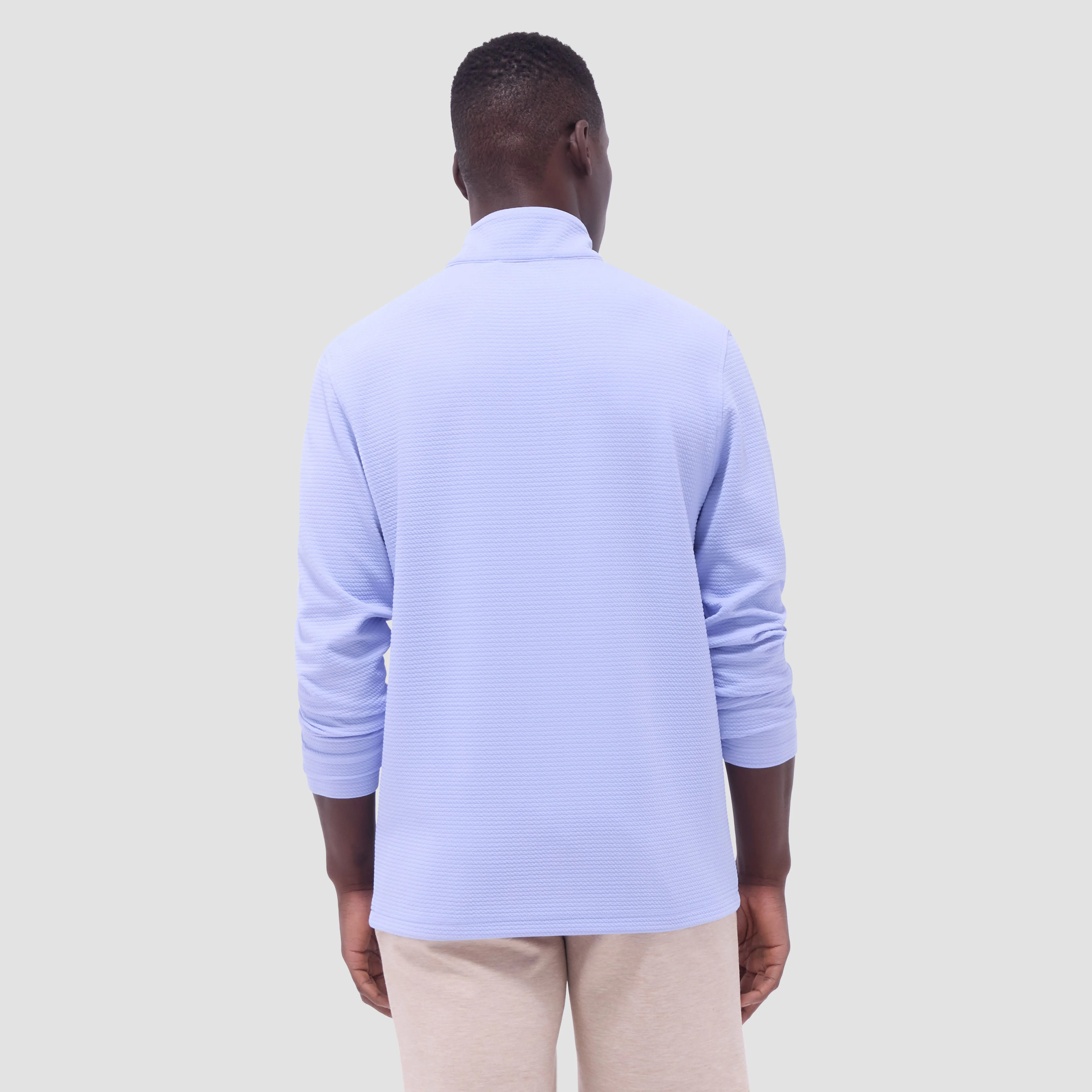 Textured Performance Quarter-Zip Pullover sold by Bugatchi product image thumbnail 4