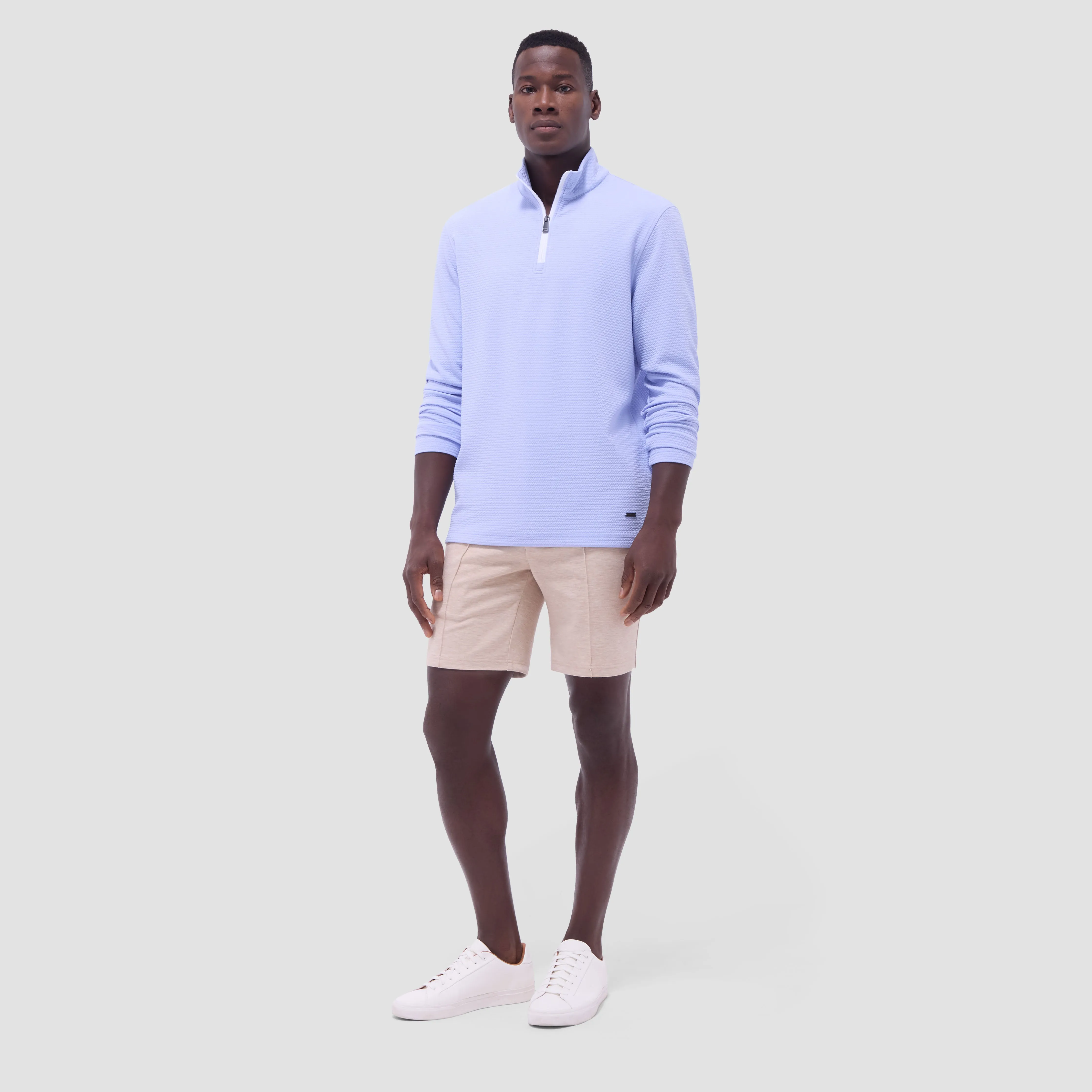 Textured Performance Quarter-Zip Pullover sold by Bugatchi product image thumbnail 5