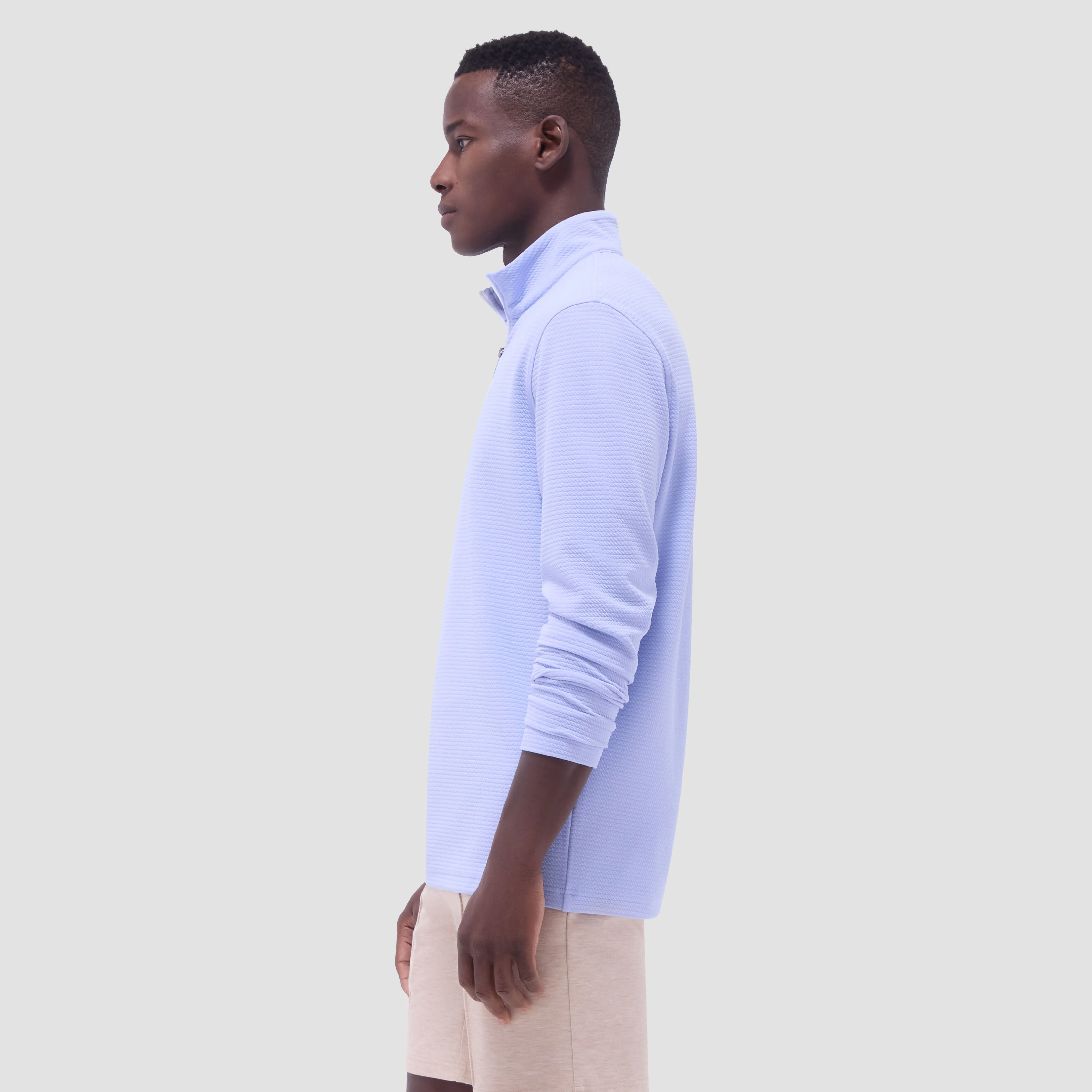 Textured Performance Quarter-Zip Pullover sold by Bugatchi product image thumbnail 3