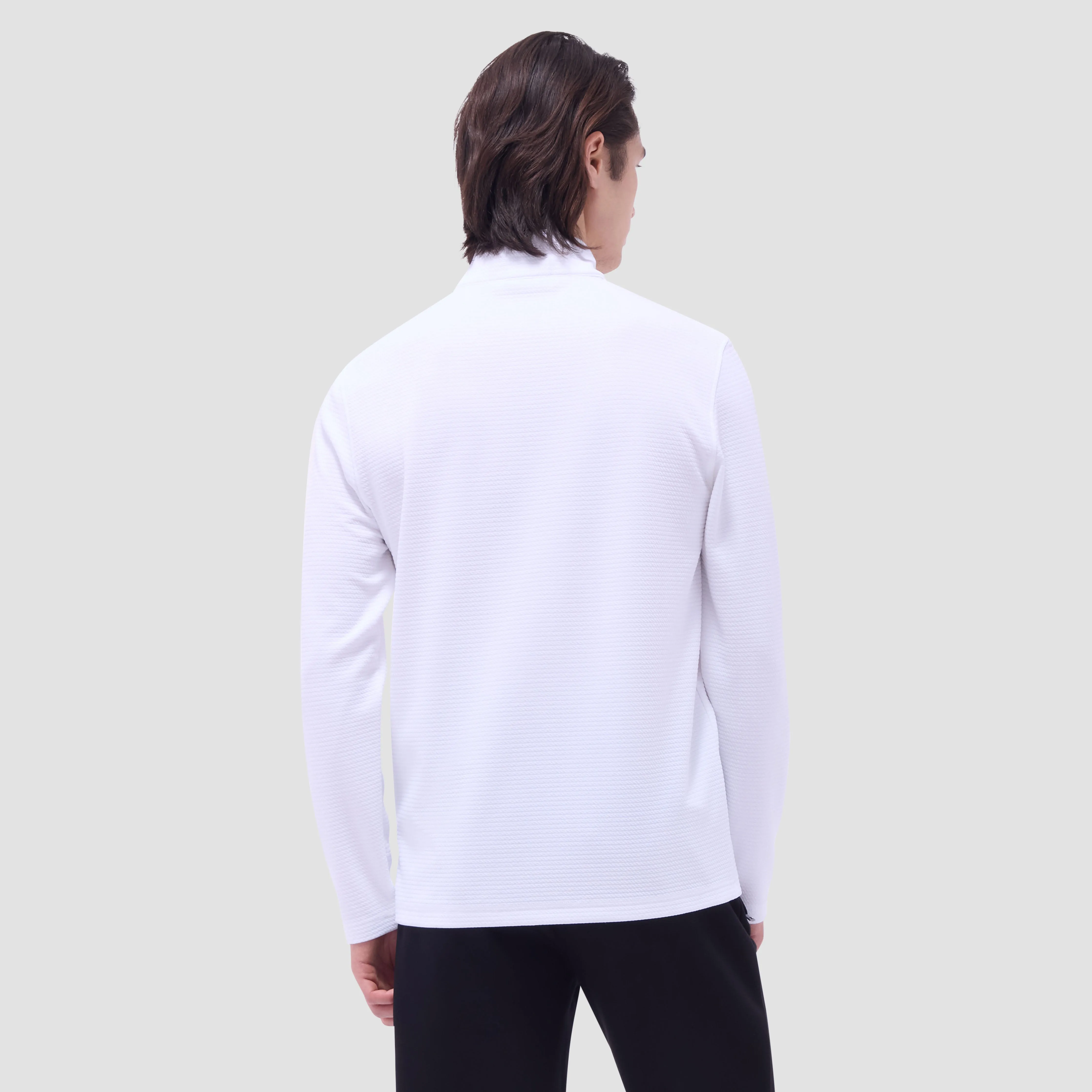 Textured Performance Quarter-Zip Pullover sold by Bugatchi product image thumbnail 4