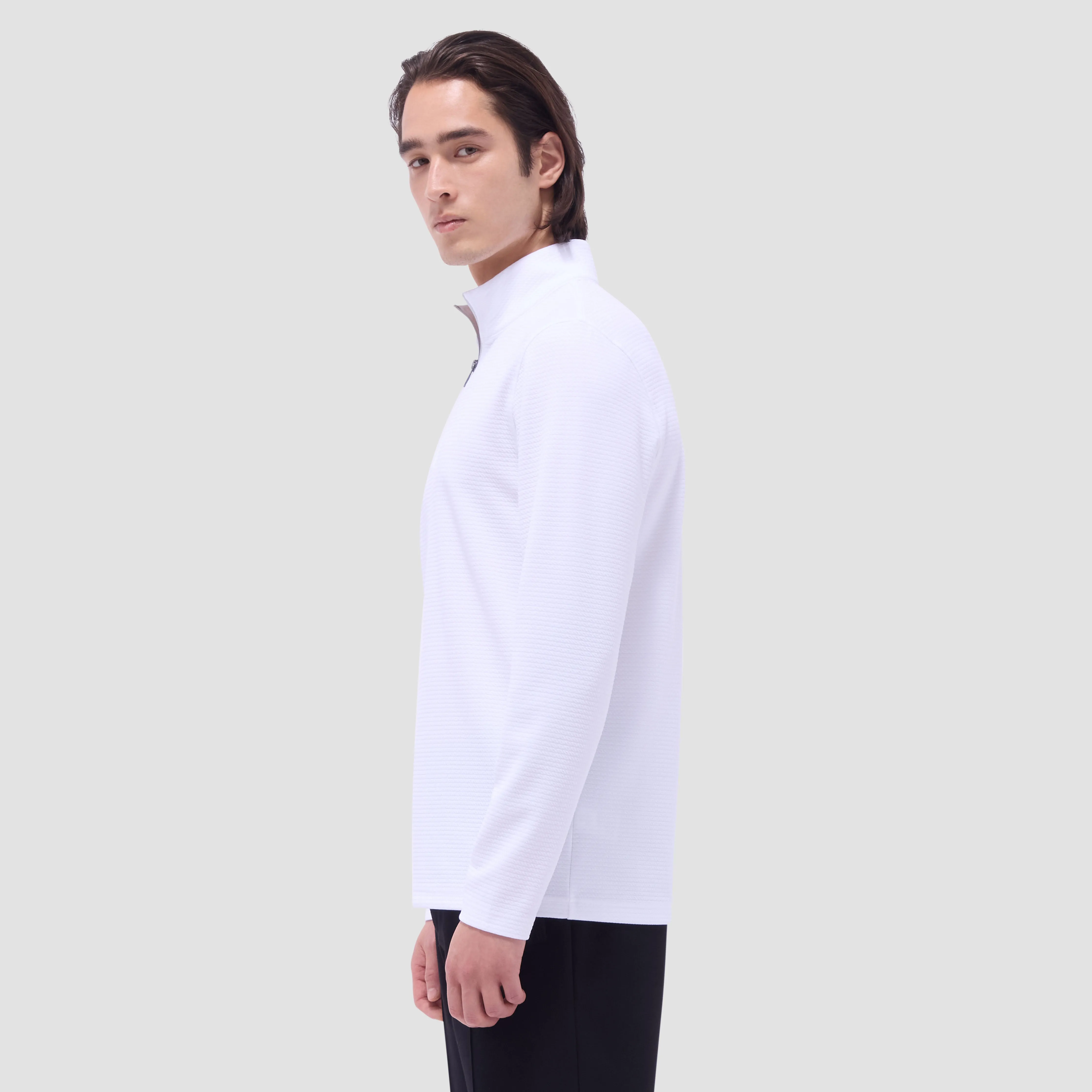 Textured Performance Quarter-Zip Pullover sold by Bugatchi product image thumbnail 3