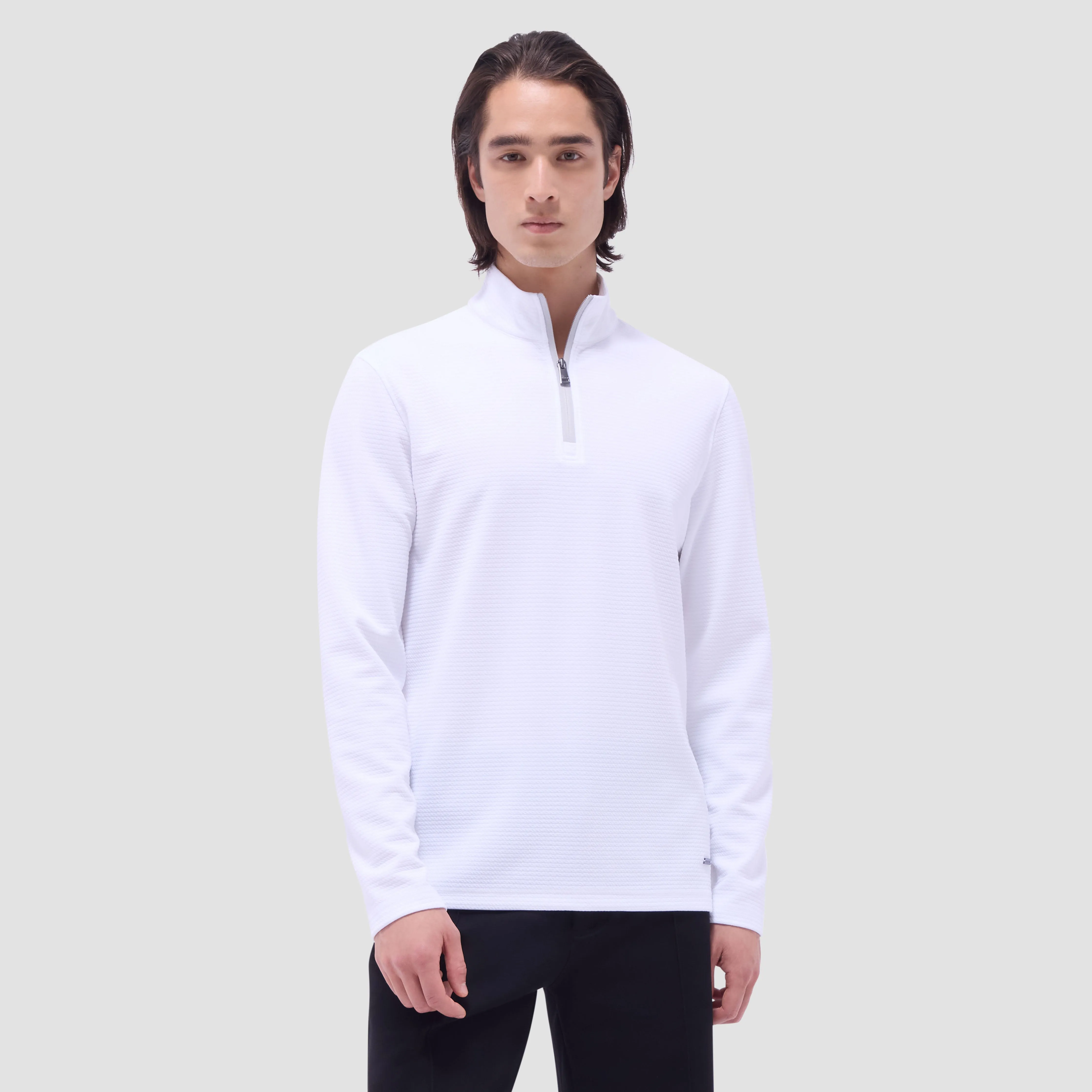 Textured Performance Quarter-Zip Pullover sold by Bugatchi product image thumbnail 2
