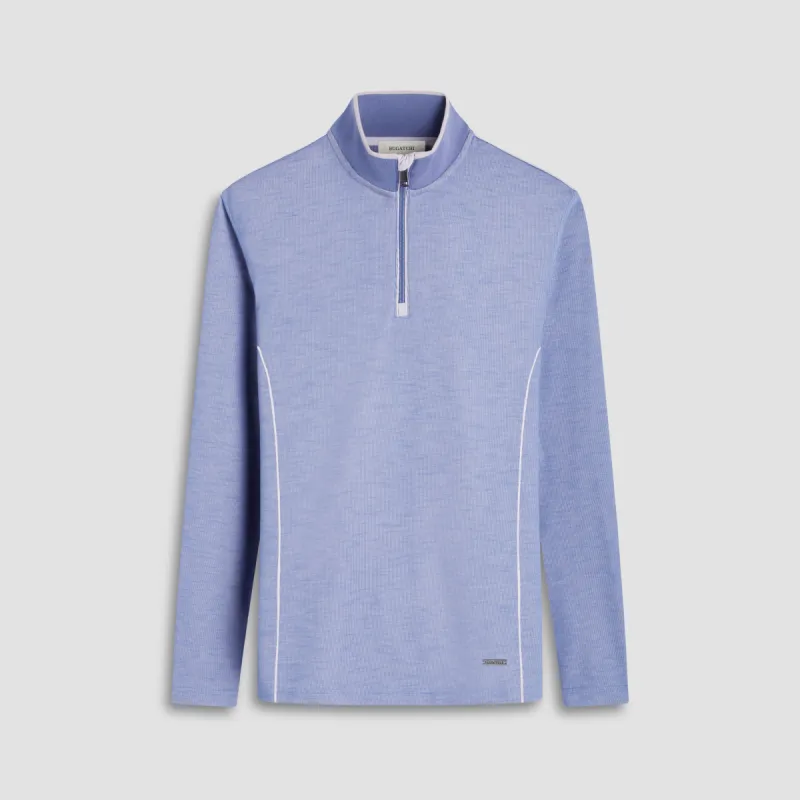 Jacquard Performance Quarter-Zip Pullover sold by Bugatchi