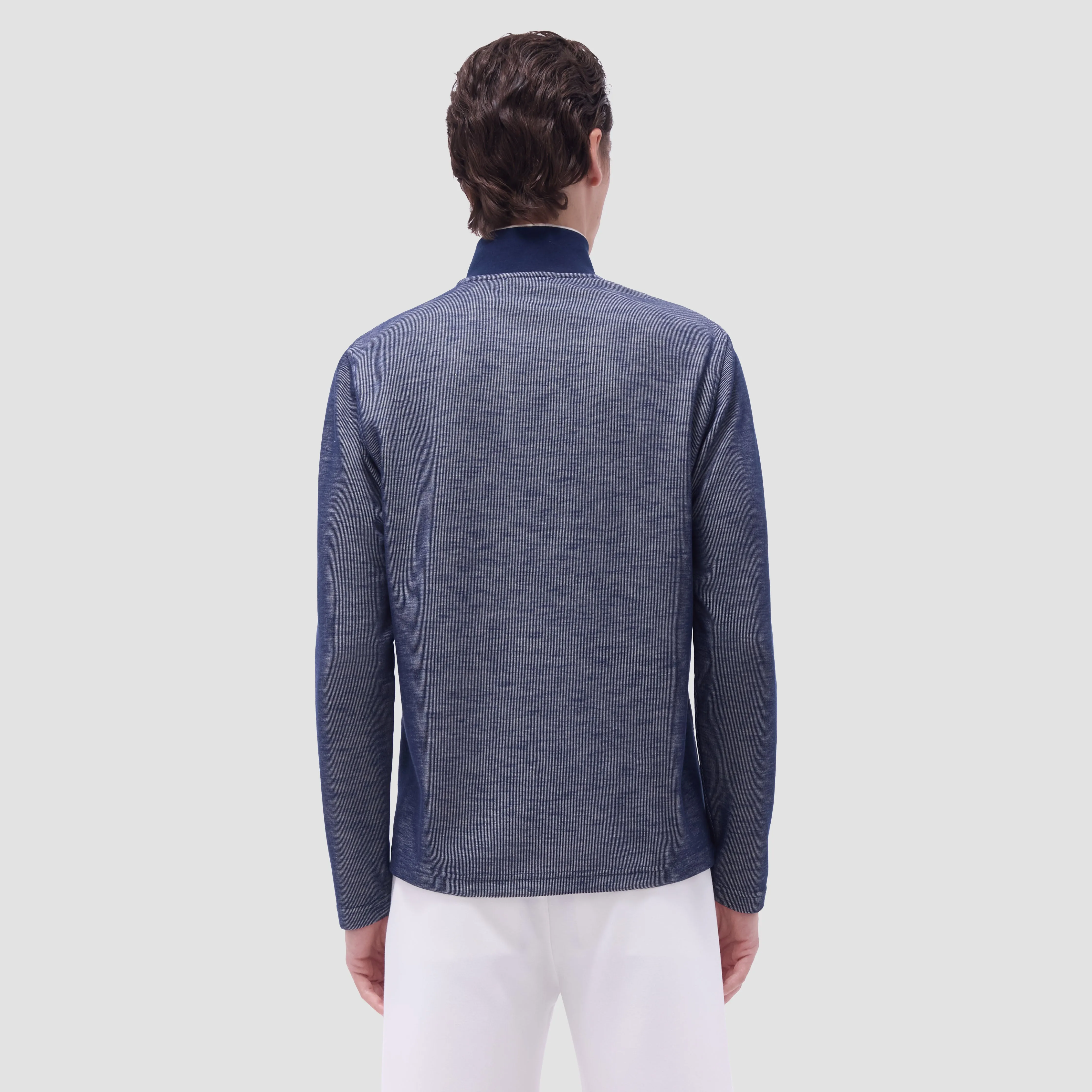 Jacquard Performance Quarter-Zip Pullover sold by Bugatchi product image thumbnail 4
