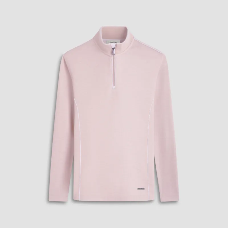 Jacquard Performance Quarter-Zip Pullover sold by Bugatchi
