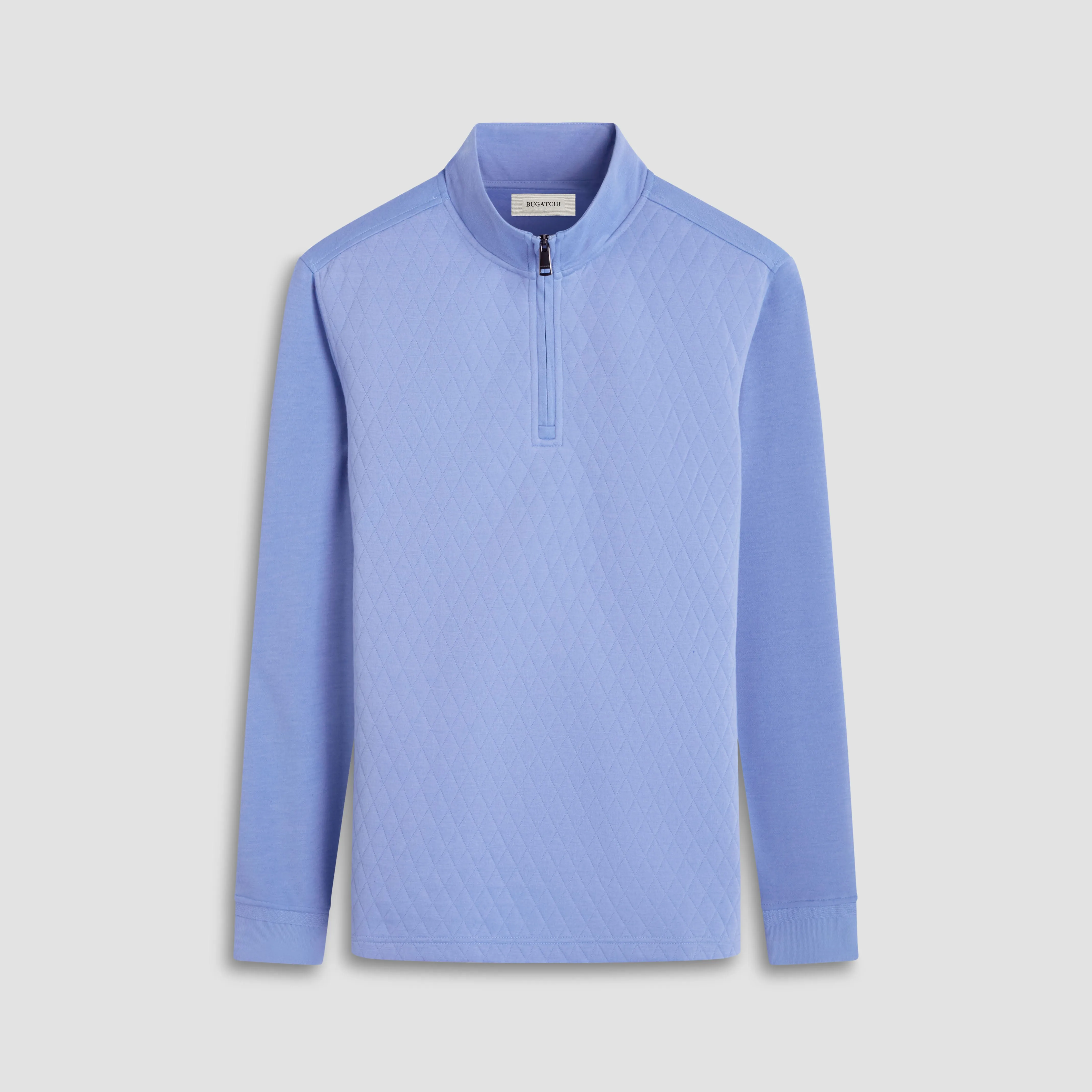 Diamond Quilt Performance Quarter-Zip Pullover sold by Bugatchi