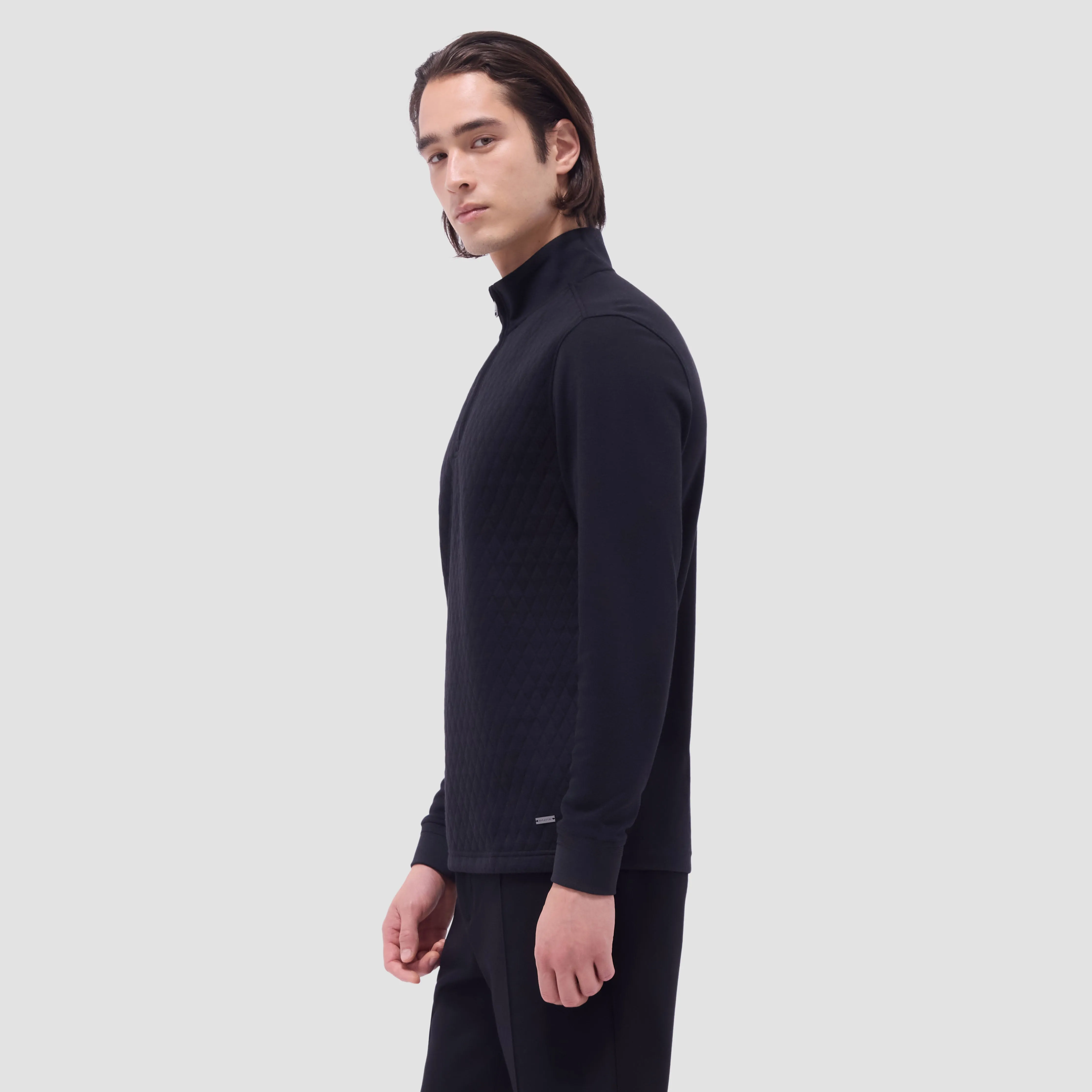 Diamond Quilt Performance Quarter-Zip Pullover sold by Bugatchi product image thumbnail 3