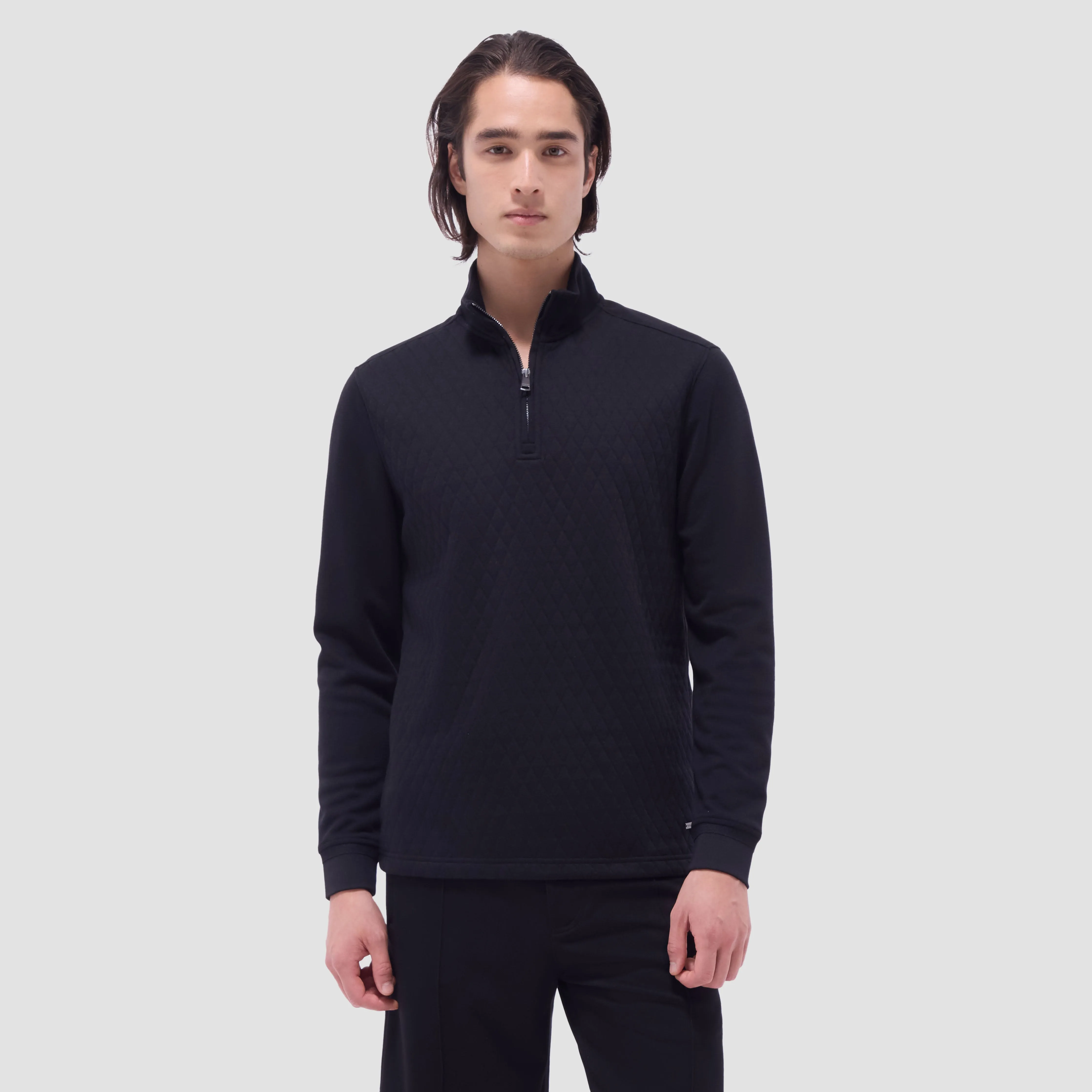 Diamond Quilt Performance Quarter-Zip Pullover sold by Bugatchi product image thumbnail 2