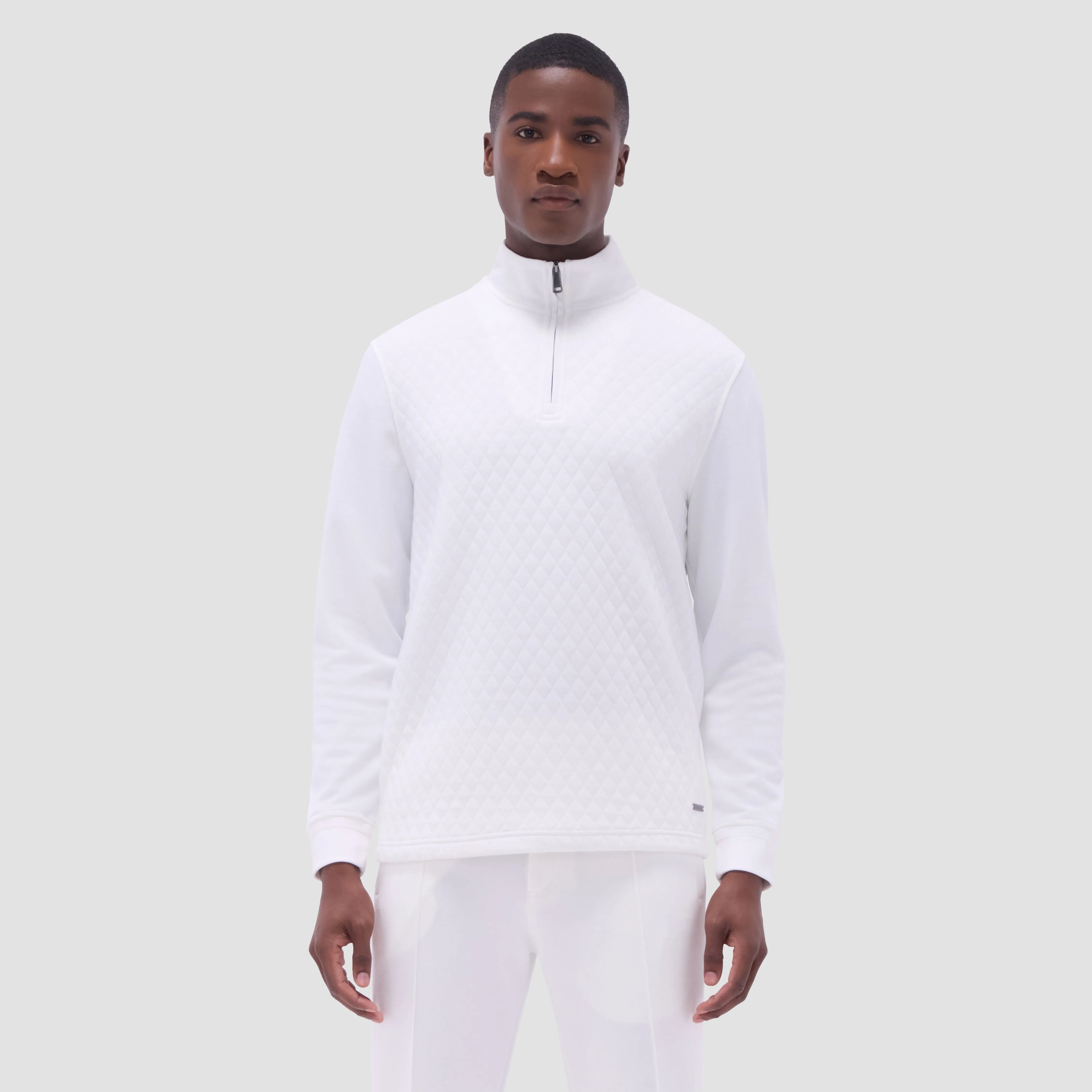 Diamond Quilt Performance Quarter-Zip Pullover sold by Bugatchi product image thumbnail 2