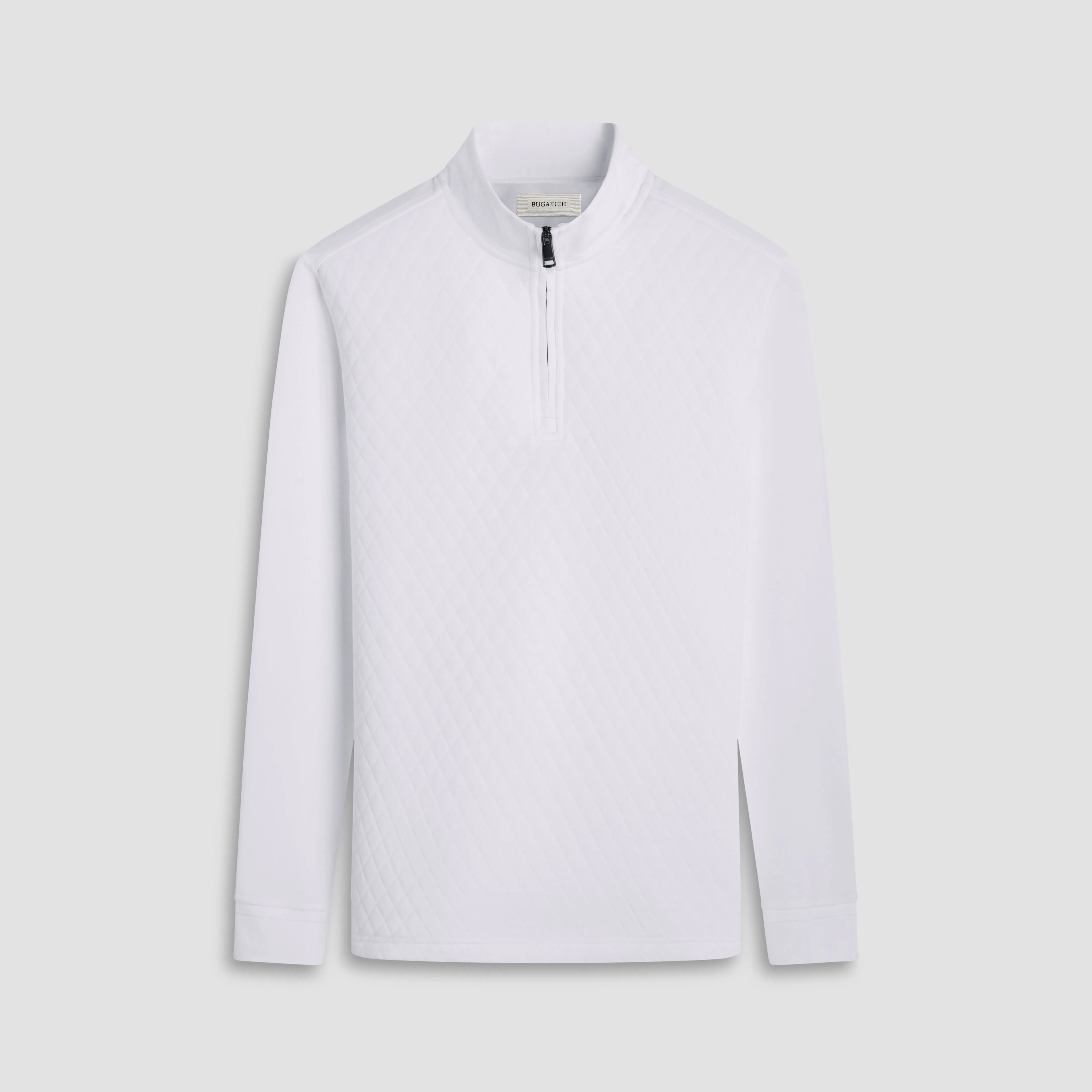 Diamond Quilt Performance Quarter-Zip Pullover sold by Bugatchi
