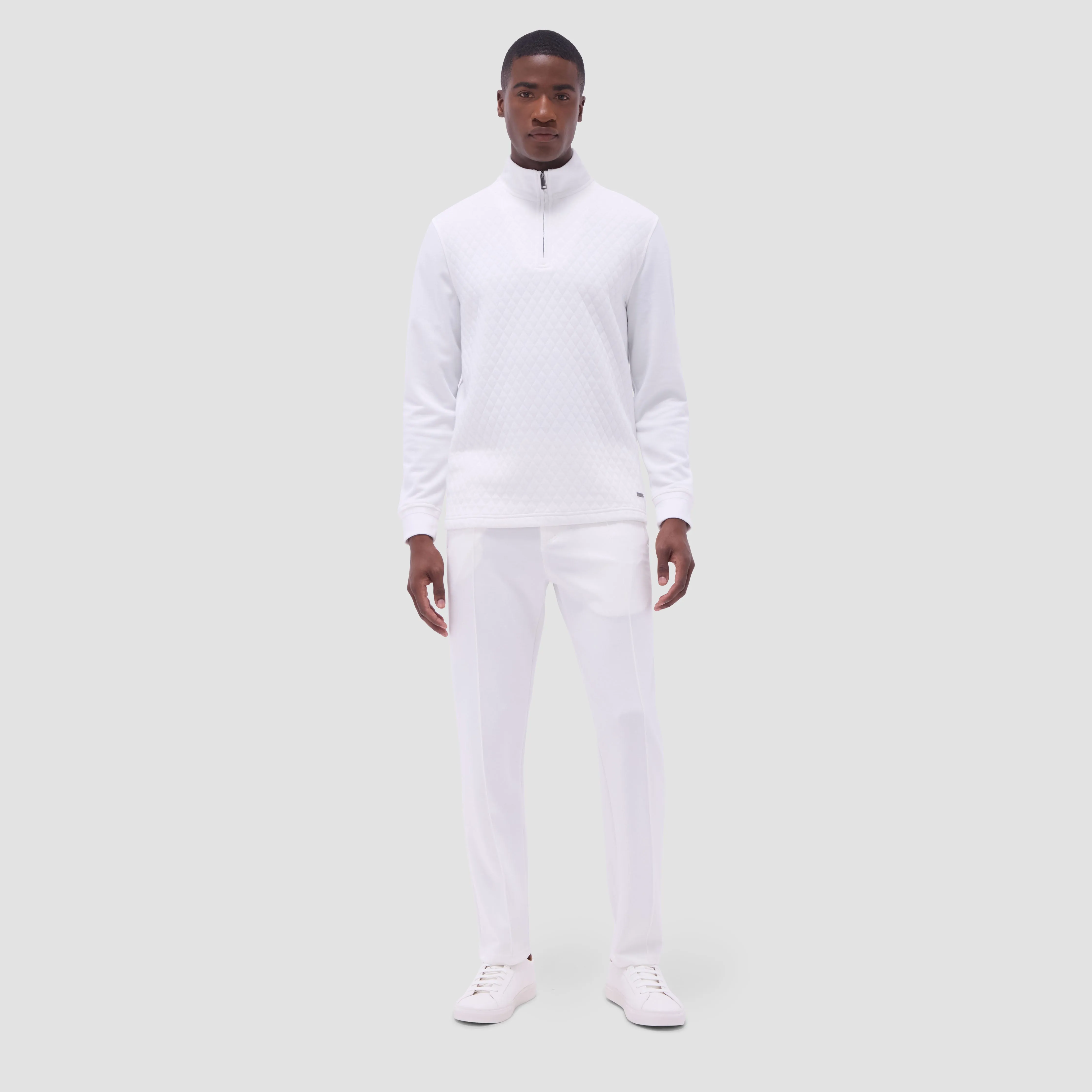 Diamond Quilt Performance Quarter-Zip Pullover sold by Bugatchi product image thumbnail 5