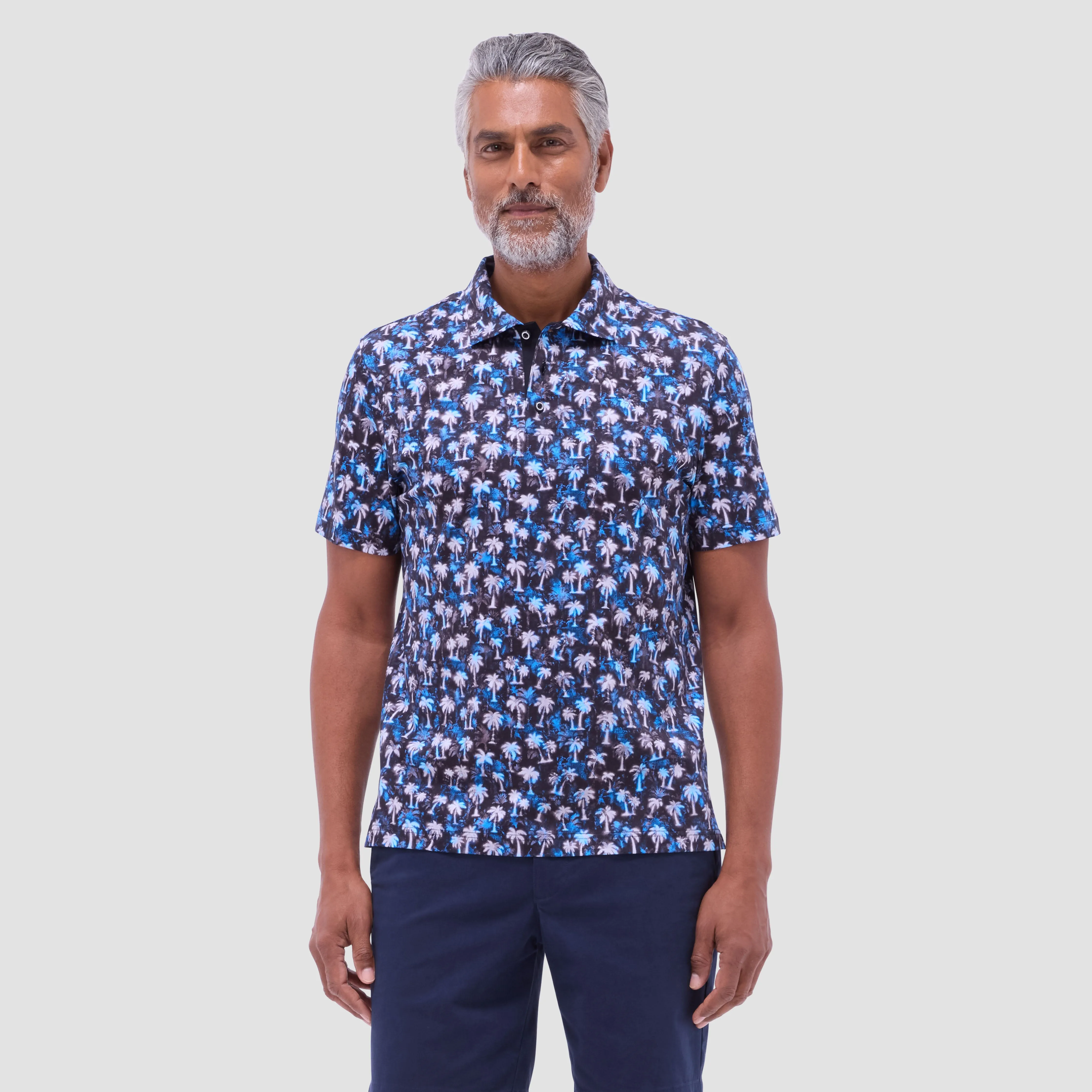Hendrix Palm Tree Polo Shirt sold by Bugatchi product image thumbnail 2
