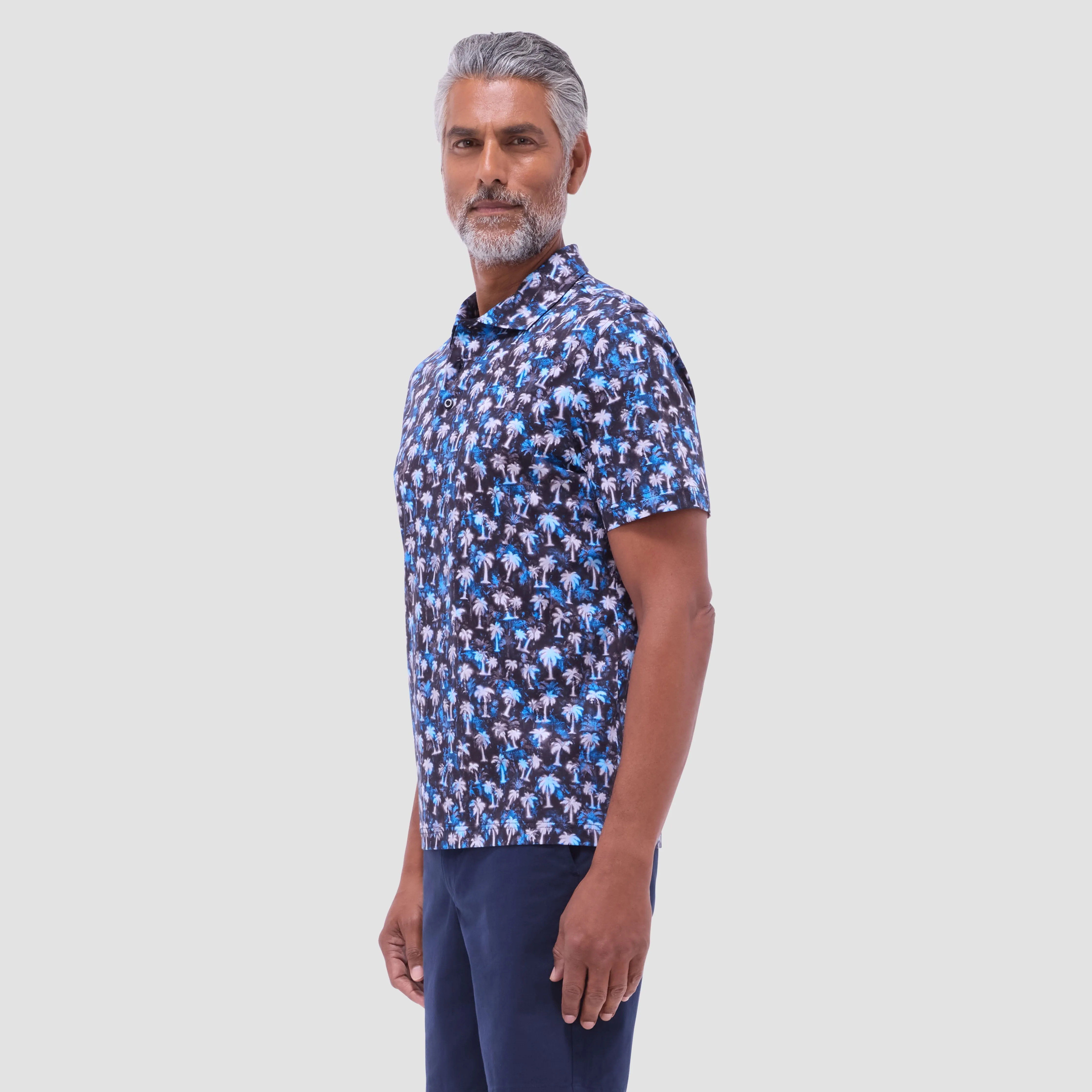 Hendrix Palm Tree Polo Shirt sold by Bugatchi product image thumbnail 3