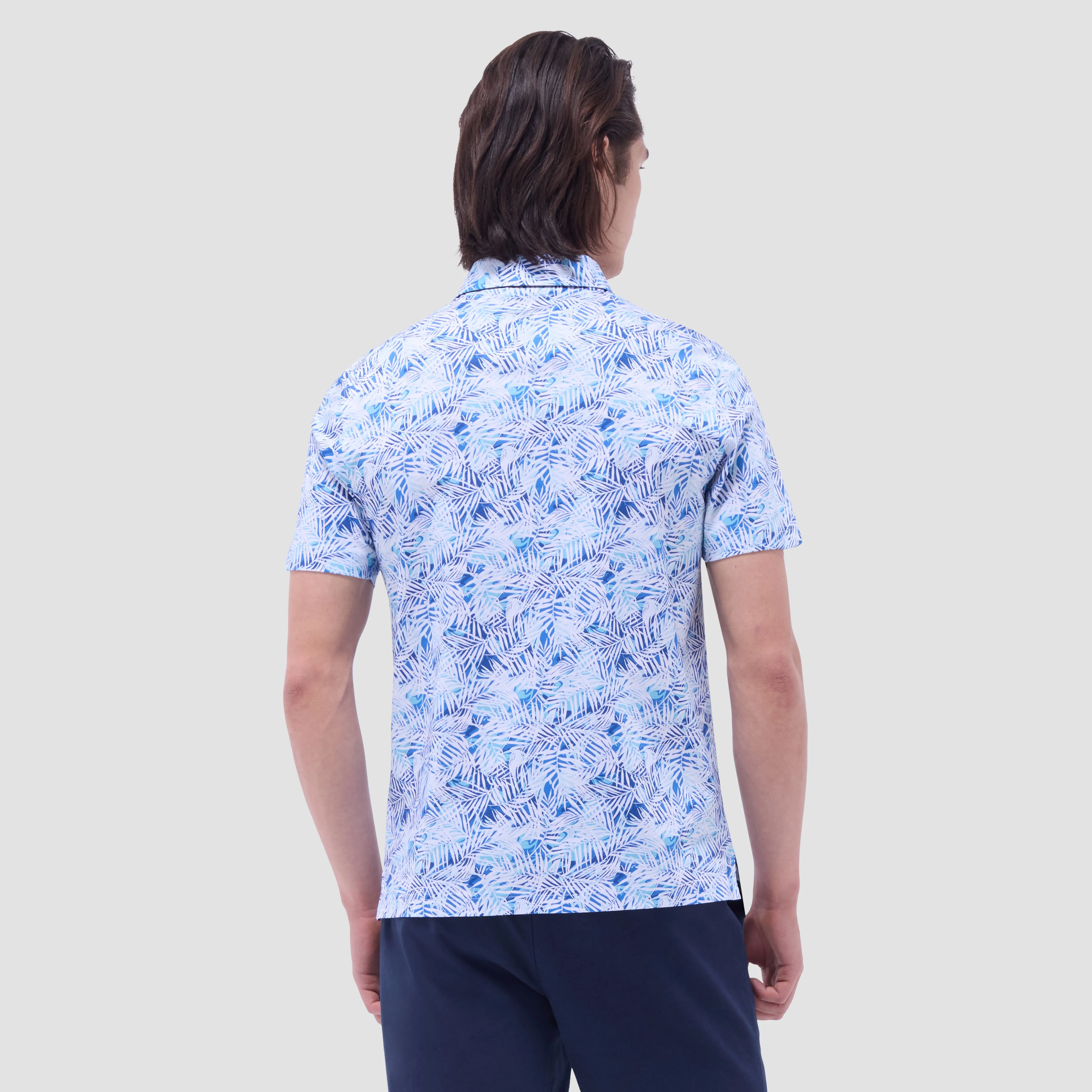 Hendrix Leaf Print Polo Shirt sold by Bugatchi product image thumbnail 4
