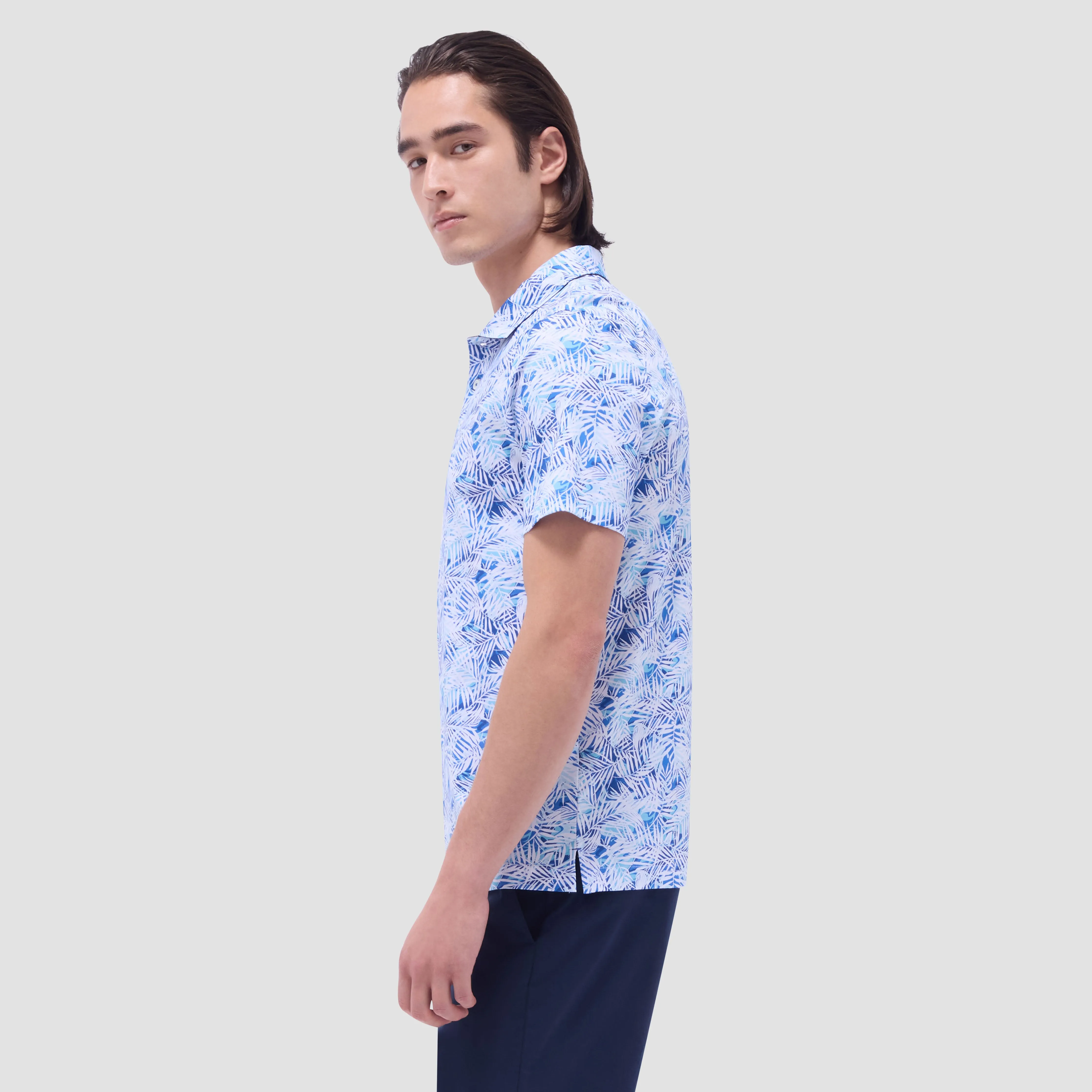 Hendrix Leaf Print Polo Shirt sold by Bugatchi product image thumbnail 3