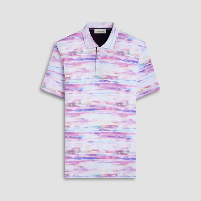 Hendrix Watercolor Abstract Polo Shirt sold by Bugatchi